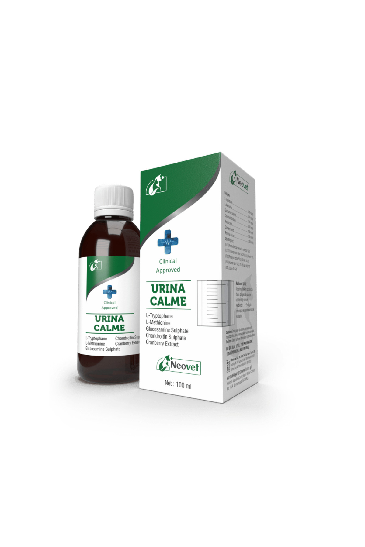 مکمل مایع گربه نئووت Neovet Urina Calme برای حمایت از دستگاه ادراری و کاهش استرس