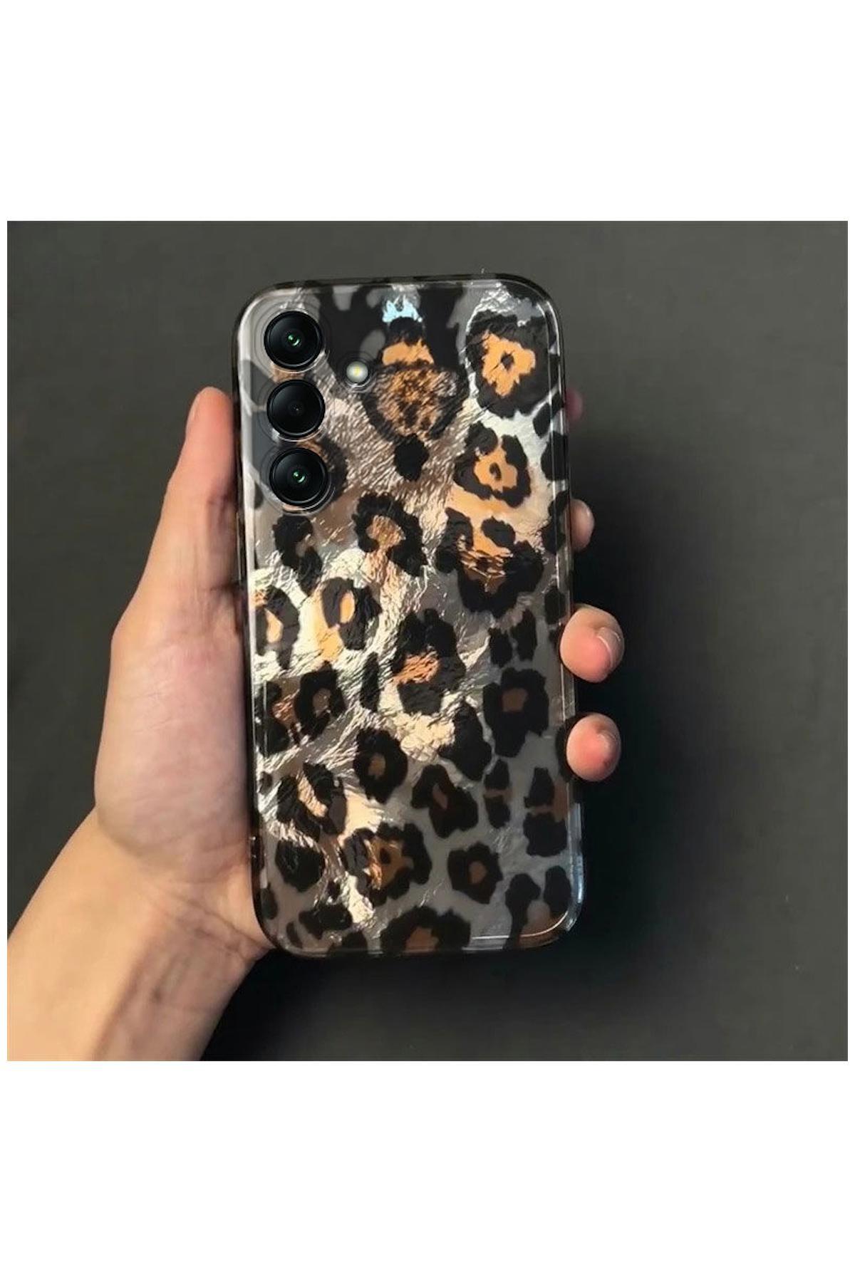 کاور و قاب سیلیکونی مشکی LEOPARD ZEBANA LUXE SAMSUNG GALAXY A55 سازگار اورجینال Zebana