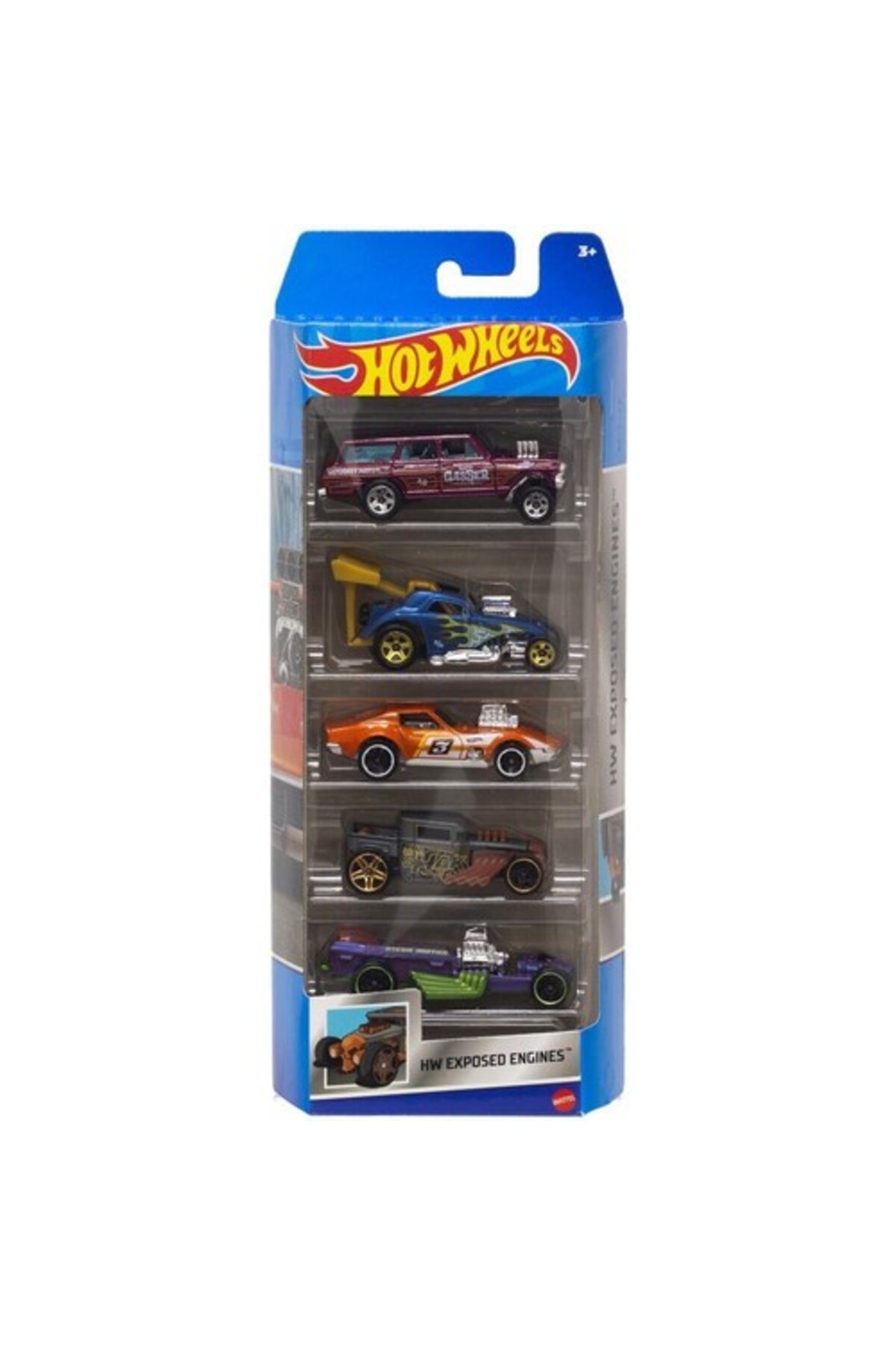 ماشین اسباب بازی 1806 مجموعه پنج اتومبیل HW در معرض HFV90 هات ویلز اورجینال HOT WHEELS