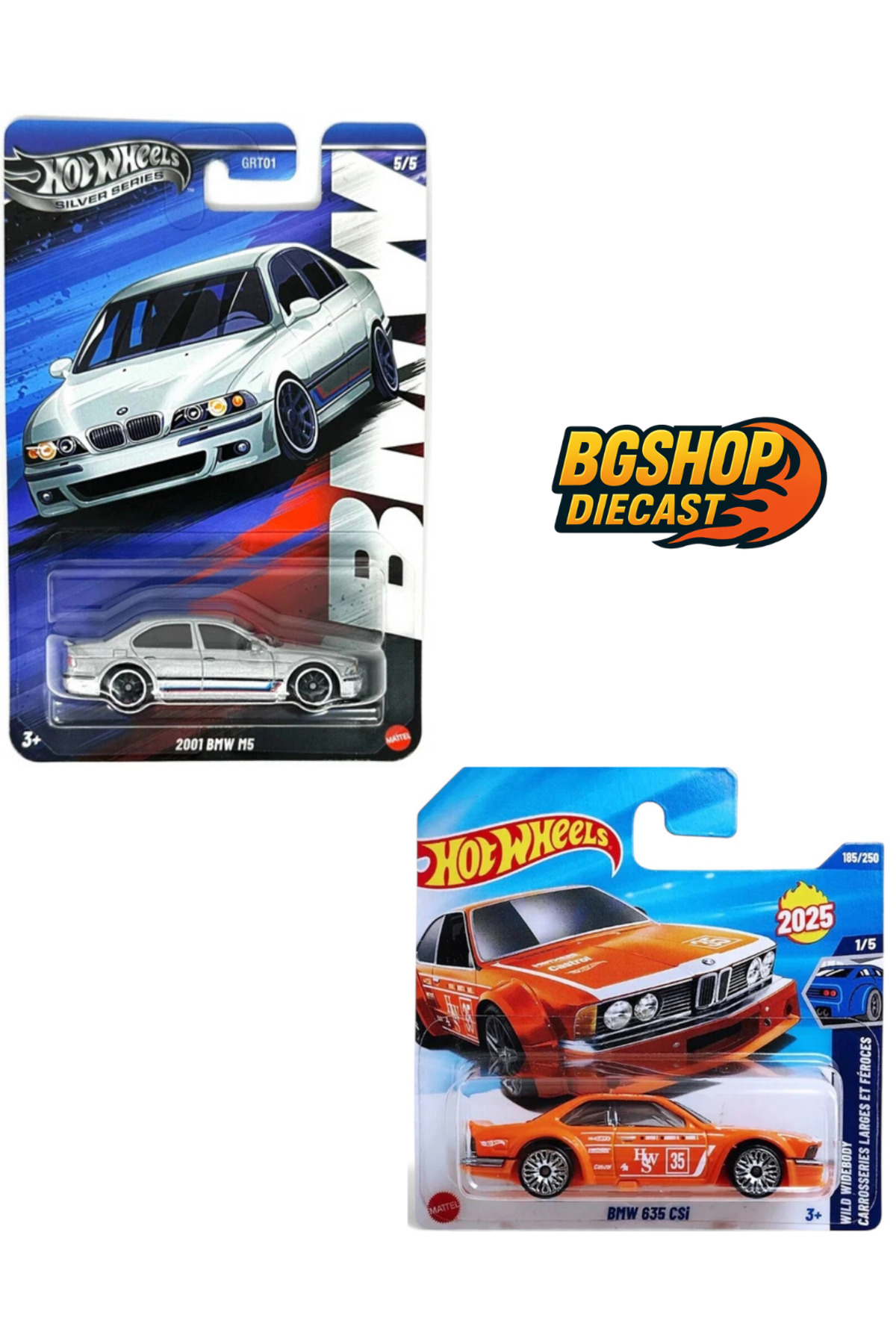 ماشین اسباب بازی 2001 BMW M5 LONG KART 635 CSI از ترکیه HOT WHEELS