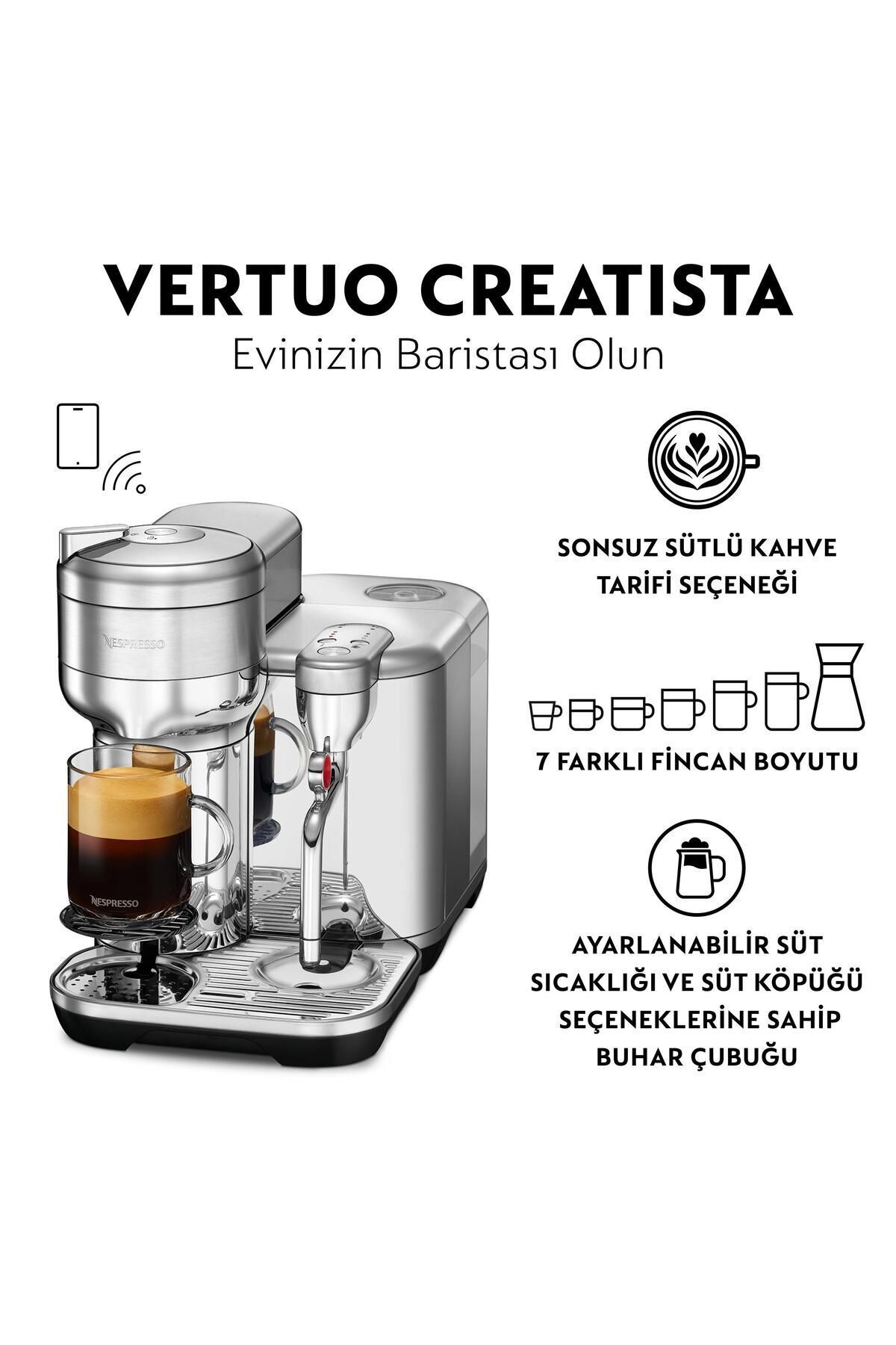 دستگاه اسپرسو و کاپوچینو قهوه ساز VERTUO CREATISTA PRO اورجینال Nespresso