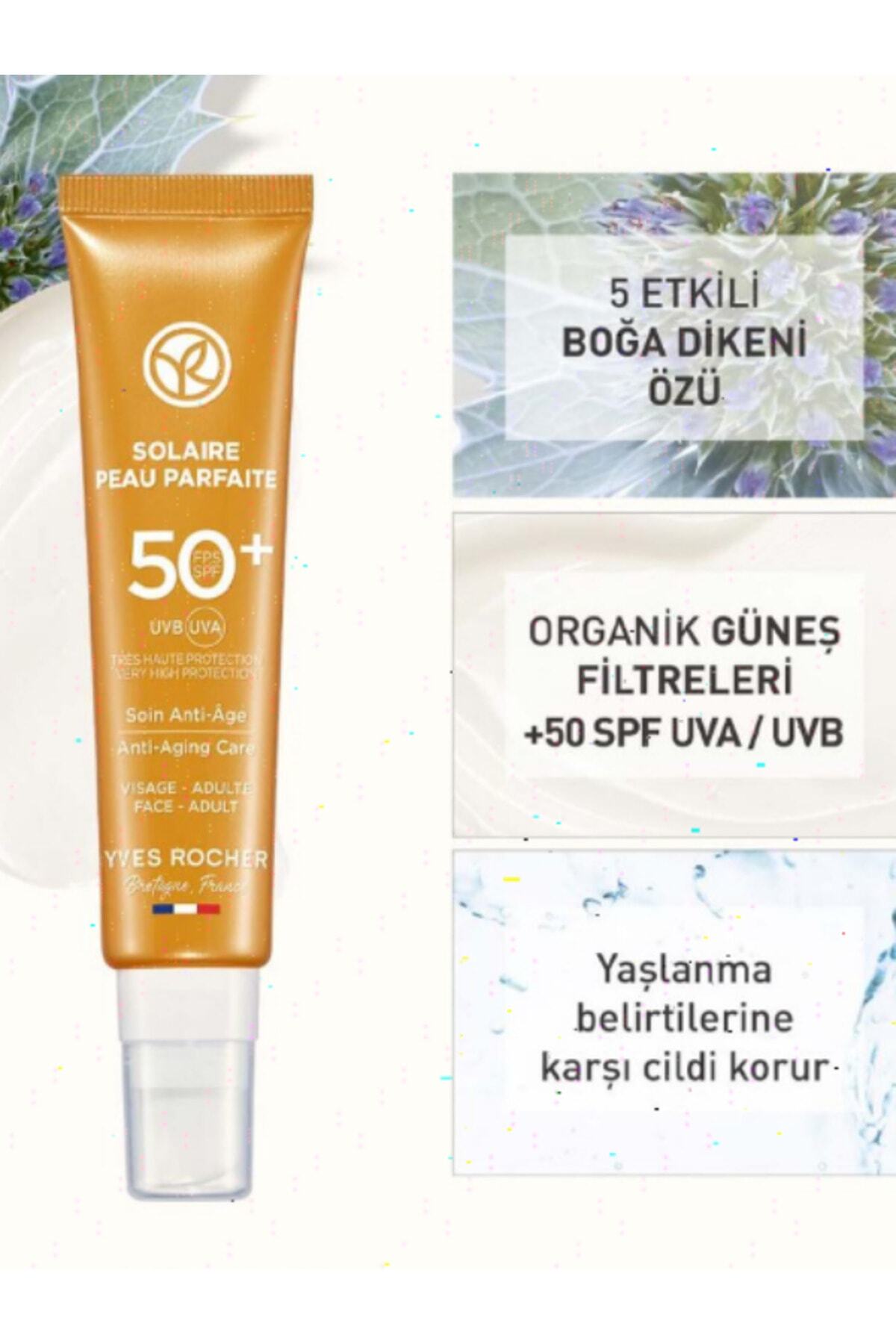 کرم ضدآفتاب صورتی SPF 50+ ضد چروک SOLAIRE PEAU PARFAITE 40 میلی لیتر ایوروشه Yves Rocher