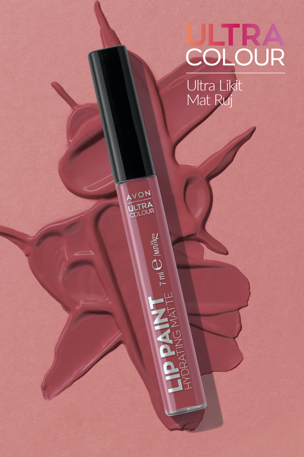 رژ لب مات ULTRA COLOR LIQUID 7 ML. هیبیسکوس مخملی Avon