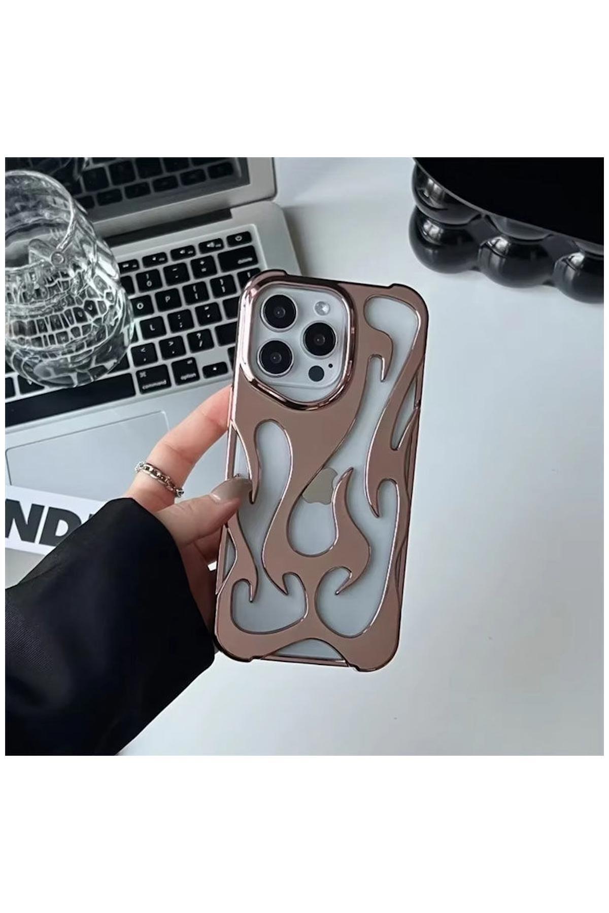 کاور و قاب APPLE IPHONE 12 PRO CASE ZEBANA FLAME SILICONE ROSE GOLD اورجینال Zebana