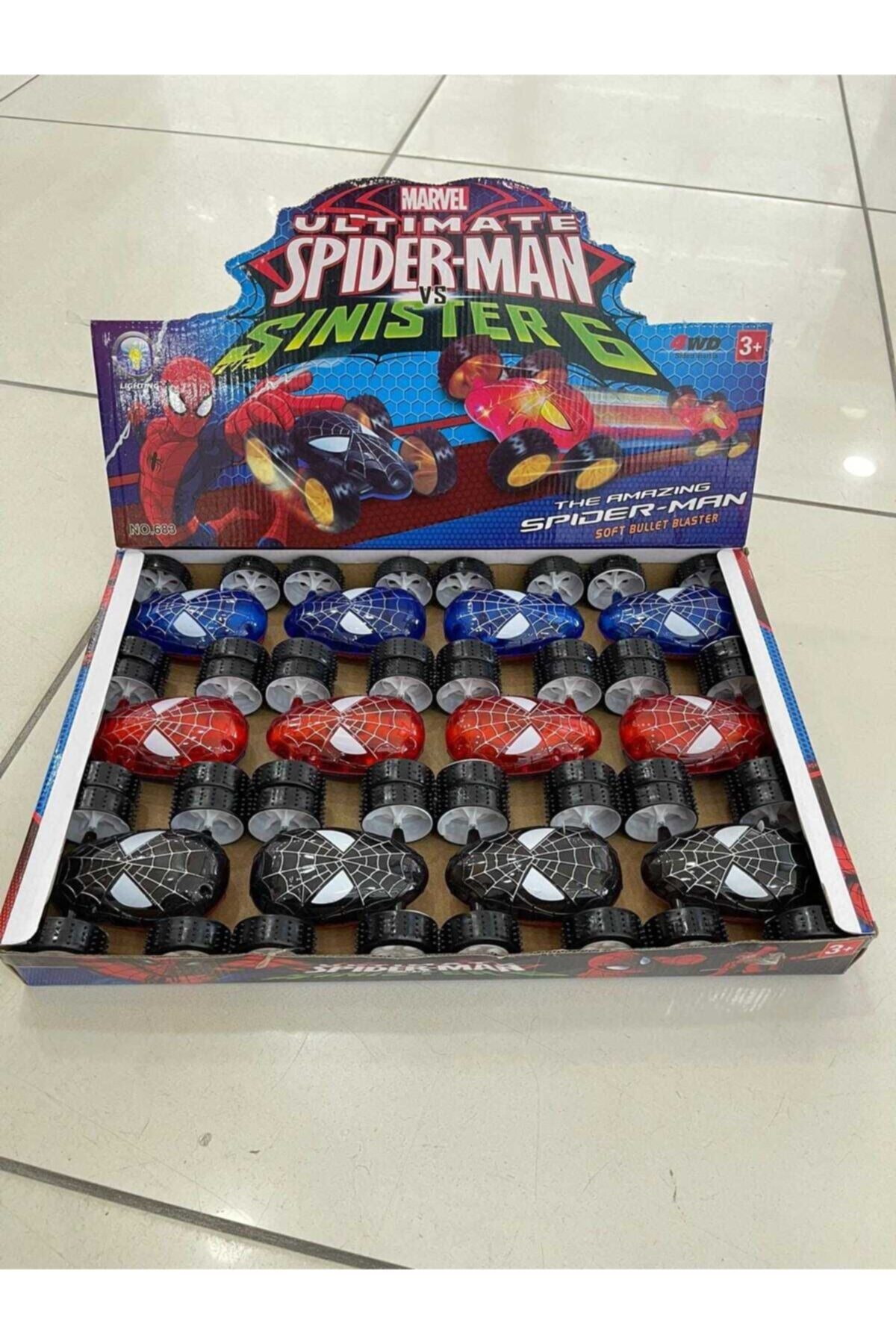 ماشین اسباب بازی SPIDERMAN TUMBLE PULL AND DROP TOY CAR 1 PIECE Spiderman