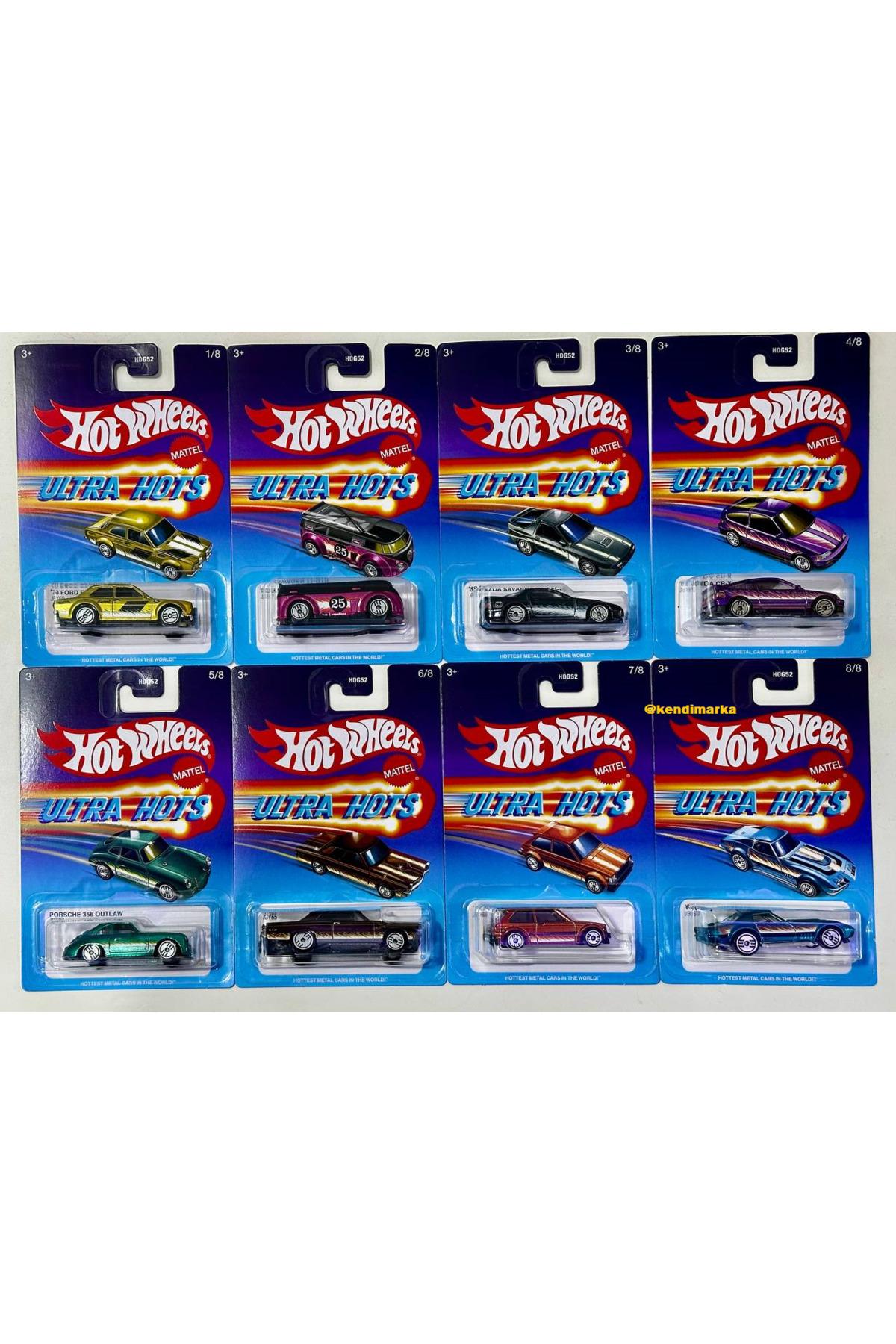 ماشین اسباب بازی HOTWHEELS ULTRA HOTS LONG CARD 8 قطعه مجموعه سری 2025 هات ویلز اورجینال HOT WHEELS