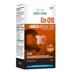 مکمل غذایی روغن ماهی امگا ۳ و کوآنزیم Q10 زاده ویتال Zade Vital، ۳۰ کپسول نرم