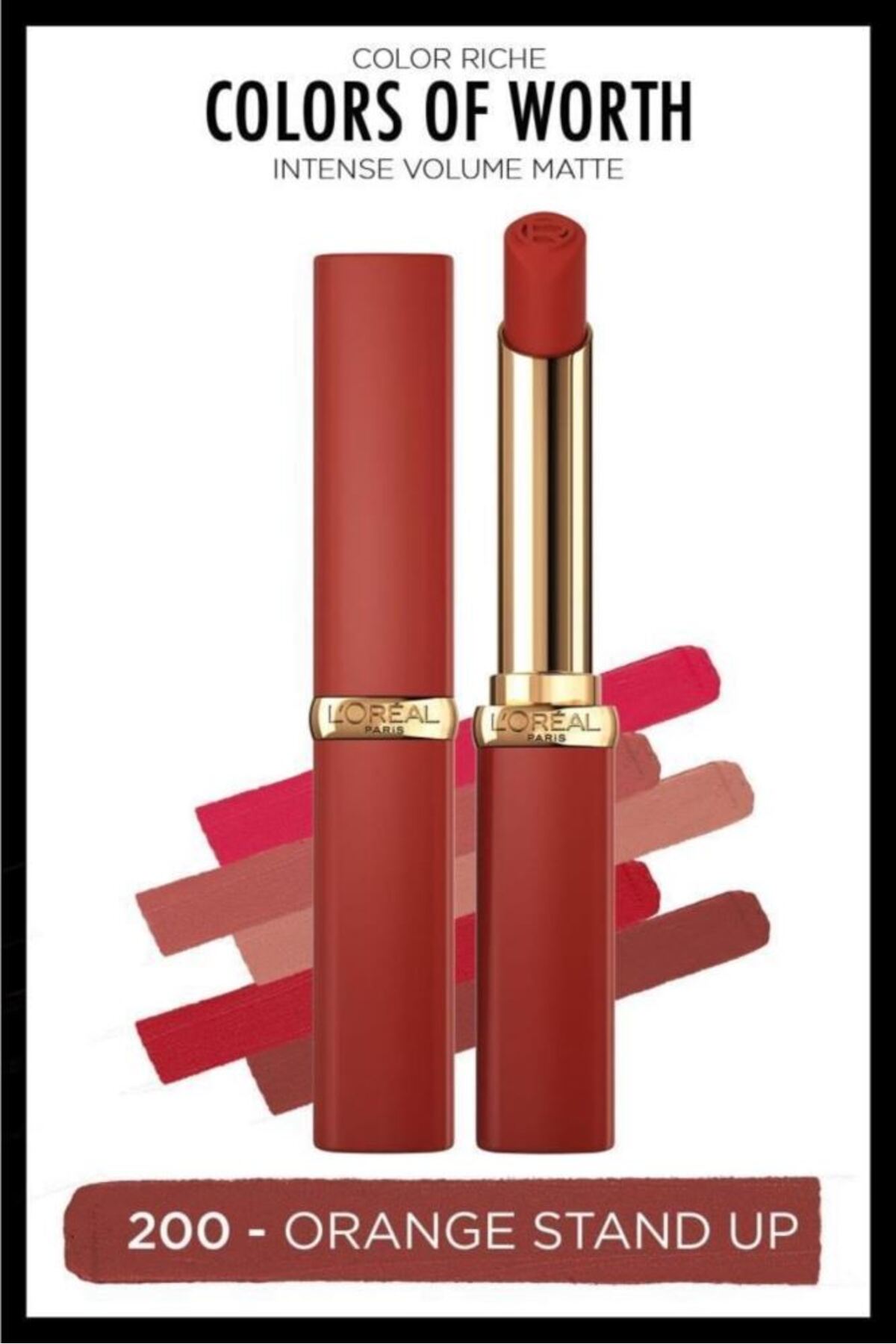 L'Oreal Paris رژ لب مات حجیم و شگفت‌انگیز رنگ پرتقالی 200