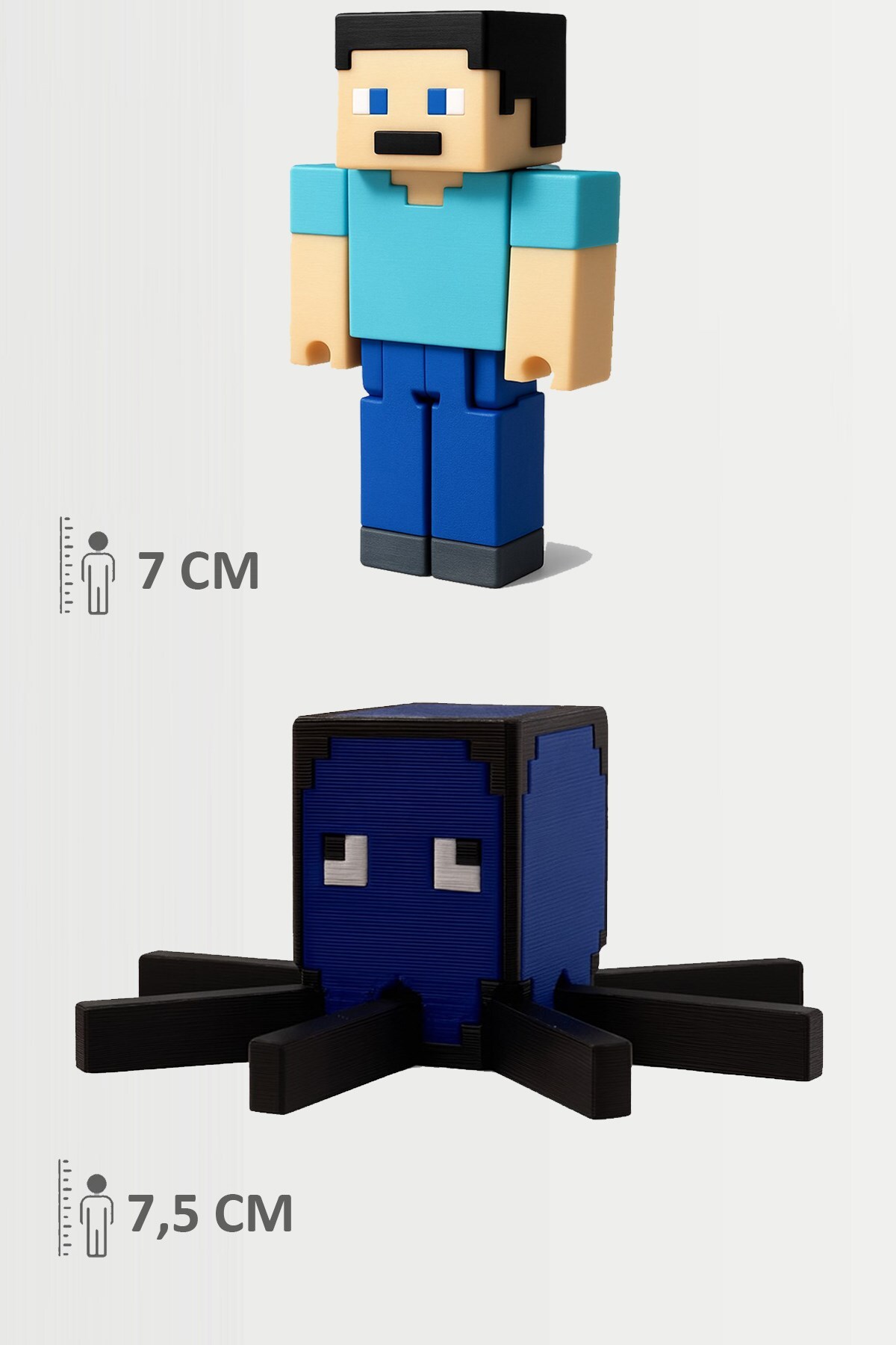 اسباب بازی های فیگور دیگر مشترک متحرک MINECRAFT STEVE AND SQUID SET FigürDizayn