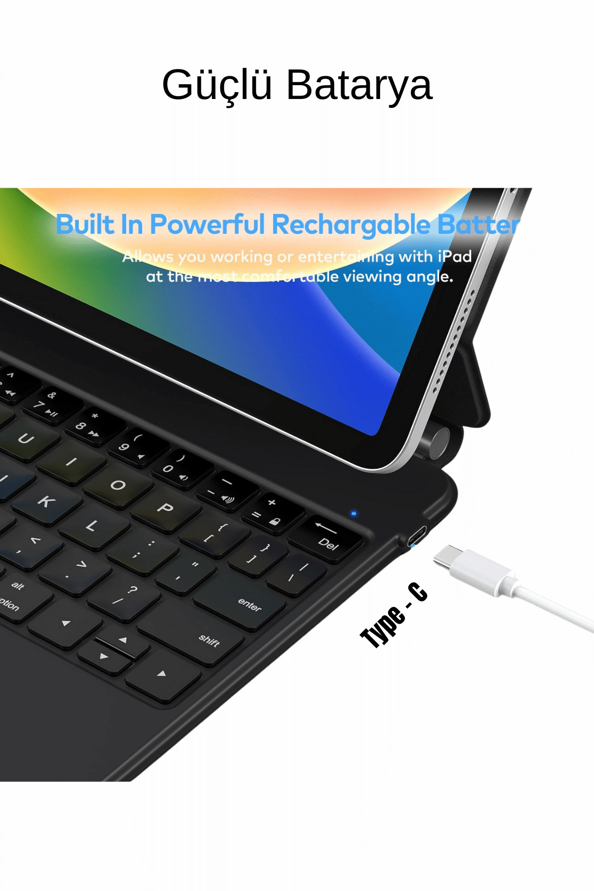 کاور تبلت قاب صفحه‌کلید چسب مغناطیسی سازگار با IPAD PRO 11 Fuchsia