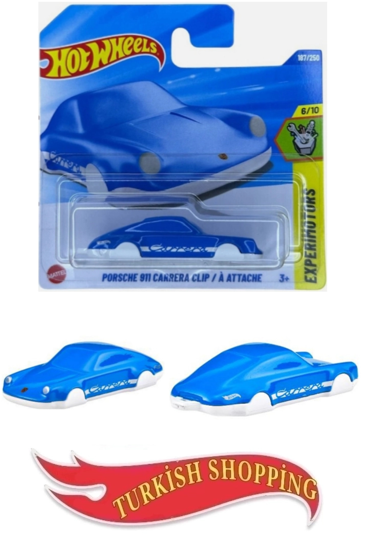 ماشین اسباب بازی 1:64 مقیاس 2025 گیره PORSCHE 911 CARRERA HOT WHEELS