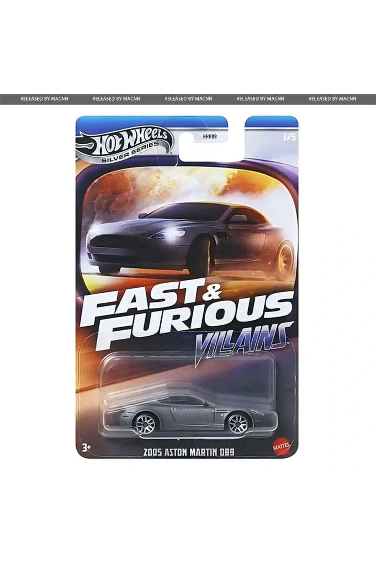ماشین اسباب بازی FAST & FURIOUS: SERIES SILVER VILLAINS 2025 چرخ های داغ 5 SET HNR88 هات ویلز اورجینال HOT WHEELS