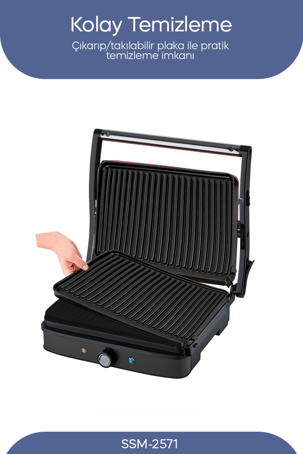 دستگاه ساندویچ و تست توستر SSM 2571 مشکی 2000 W اورجینال Sinbo