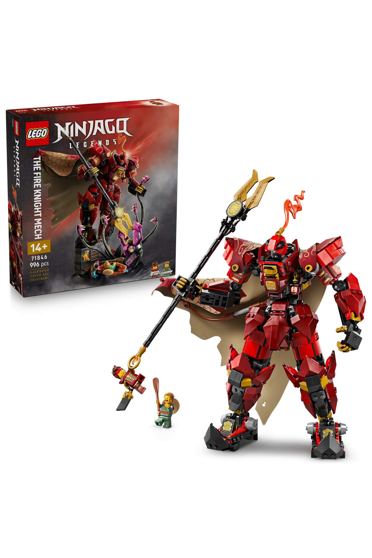 لگو و اسباب بازی های ساخت محور ® NINJAGO® FIRE KNIGHT MECH 71846 مجموعه ساختمانی خلاقانه اسباب‌بازی برای کودکان 14 سال به بالا 996P اورجینال LEGO