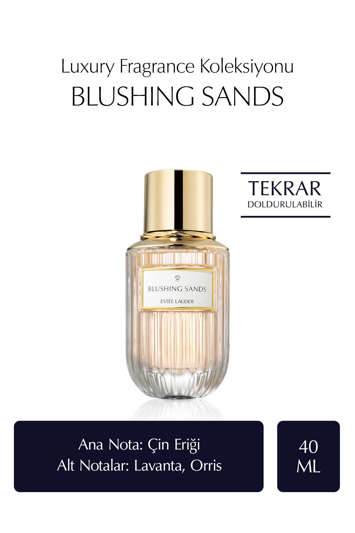 عطر زنانه BLOSHING SANDS ادوپرفیوم 40ML مجموعه رایحه لوکس بطری قابل استفاده Estee Lauder