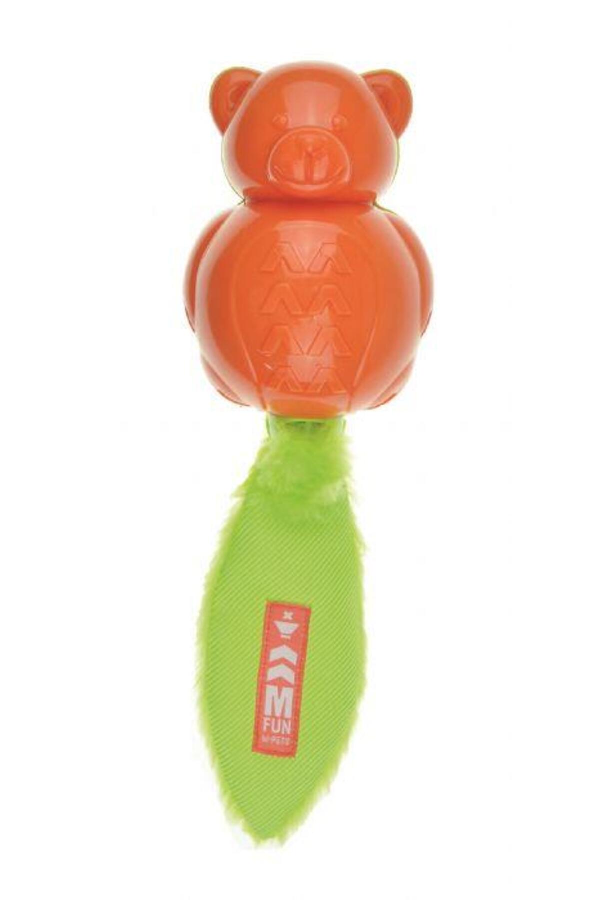 اسباب‌بازی خرسی لاستیکی سگ ام‌پتس M-PETS مدل 10631499، نارنجی/سبز