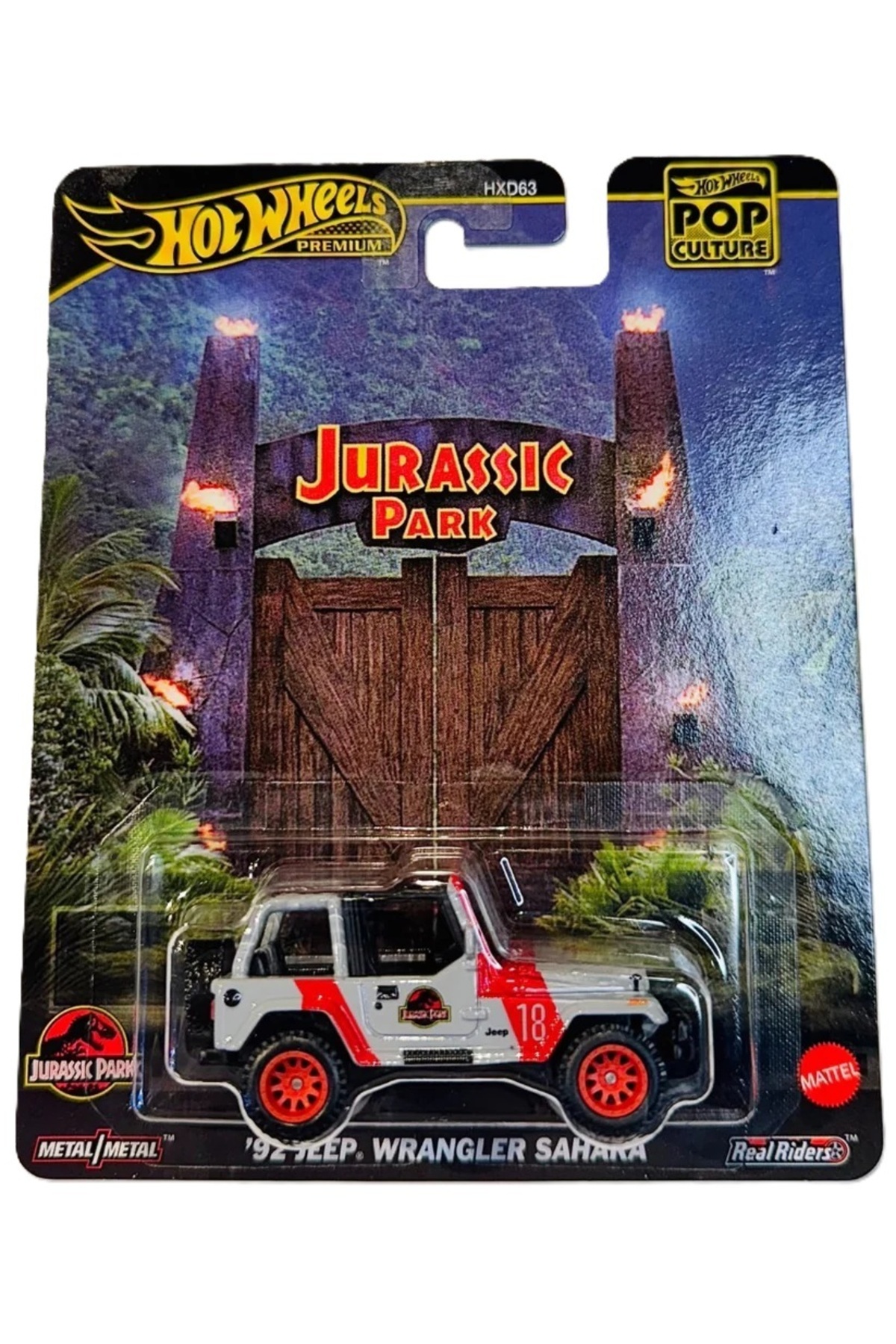 ماشین اسباب بازی ممتاز جیپ رانگلر ساهارا 1 64 ژوراسیک پارک '92 از ترکیه HOT WHEELS
