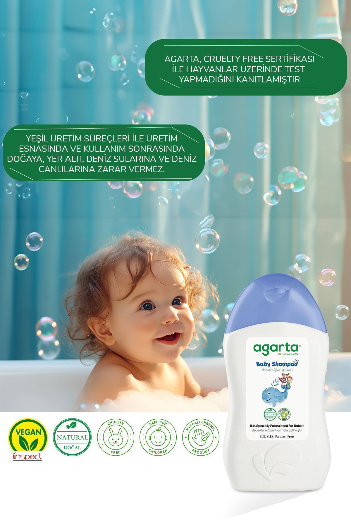 شامپو طبیعی مخصوص پسران و کودکان 400 میلی لیتر Agarta
