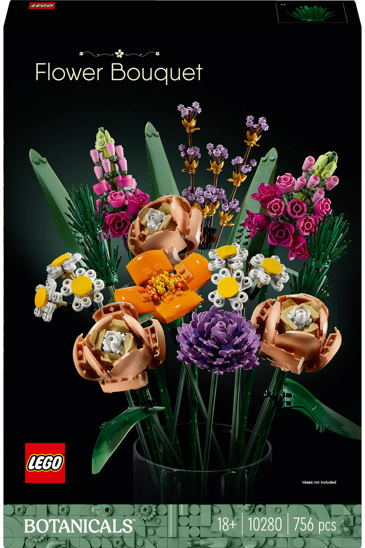 LEGO باقه گل‌های آیکون‌ها 10280 مجموعه ساختاری تزئینی برای بزرگسالان (756 قطعه)