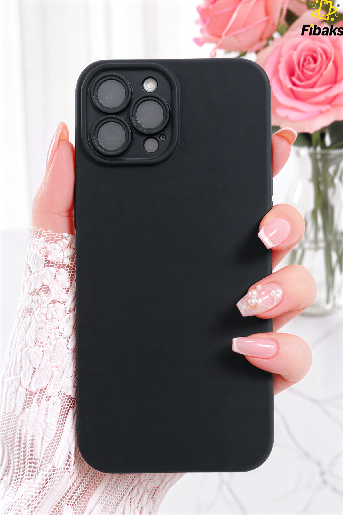 کاور و قاب روکش محافظ دوربین سیلیکونی مایع نرم اپل IPHONE 16 PRO CASE VELVET LAUNCH فیبکس Fibaks