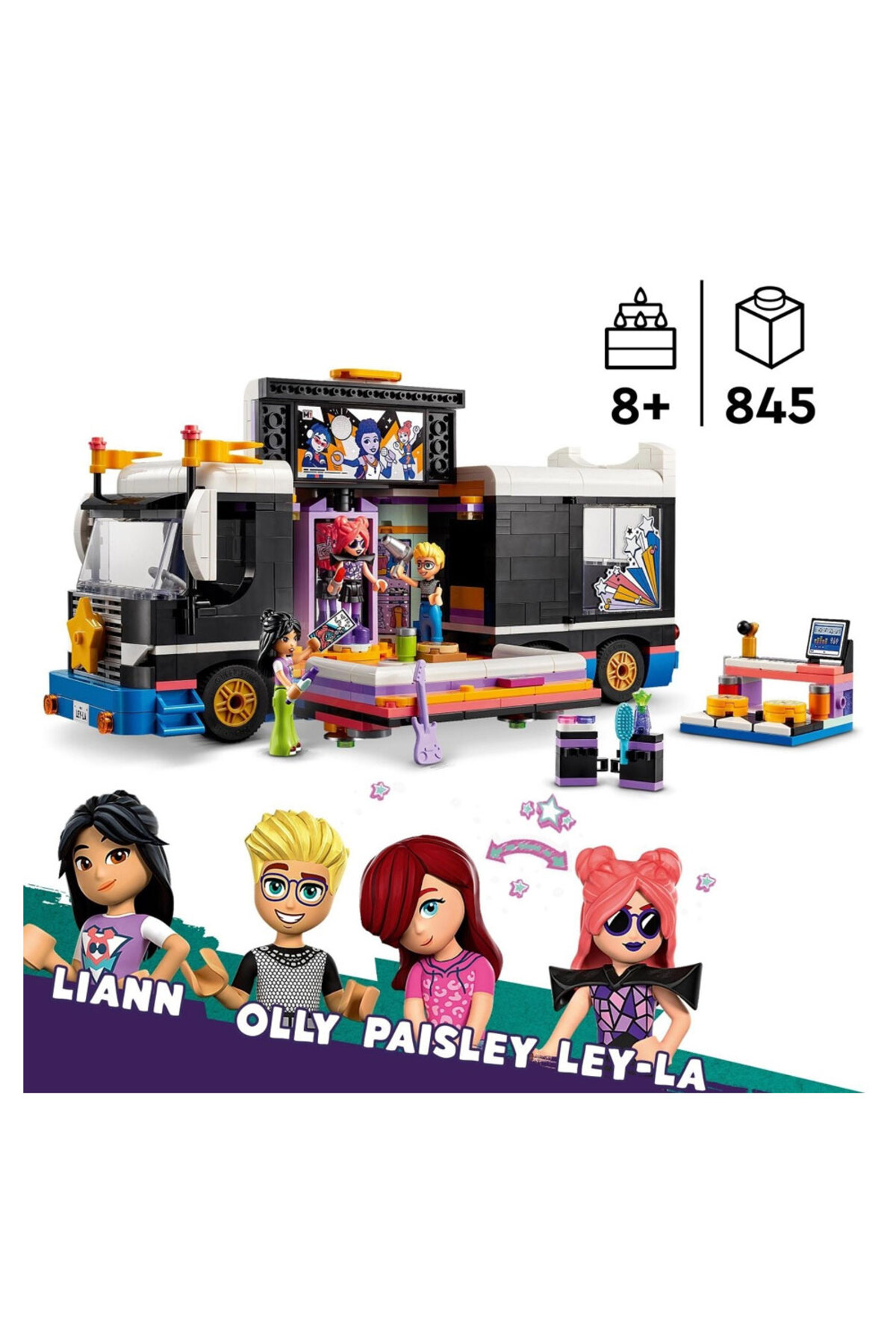 لگو دوستان POP STAR MUSIC TOUR BUS 42619 اورجینال LEGO