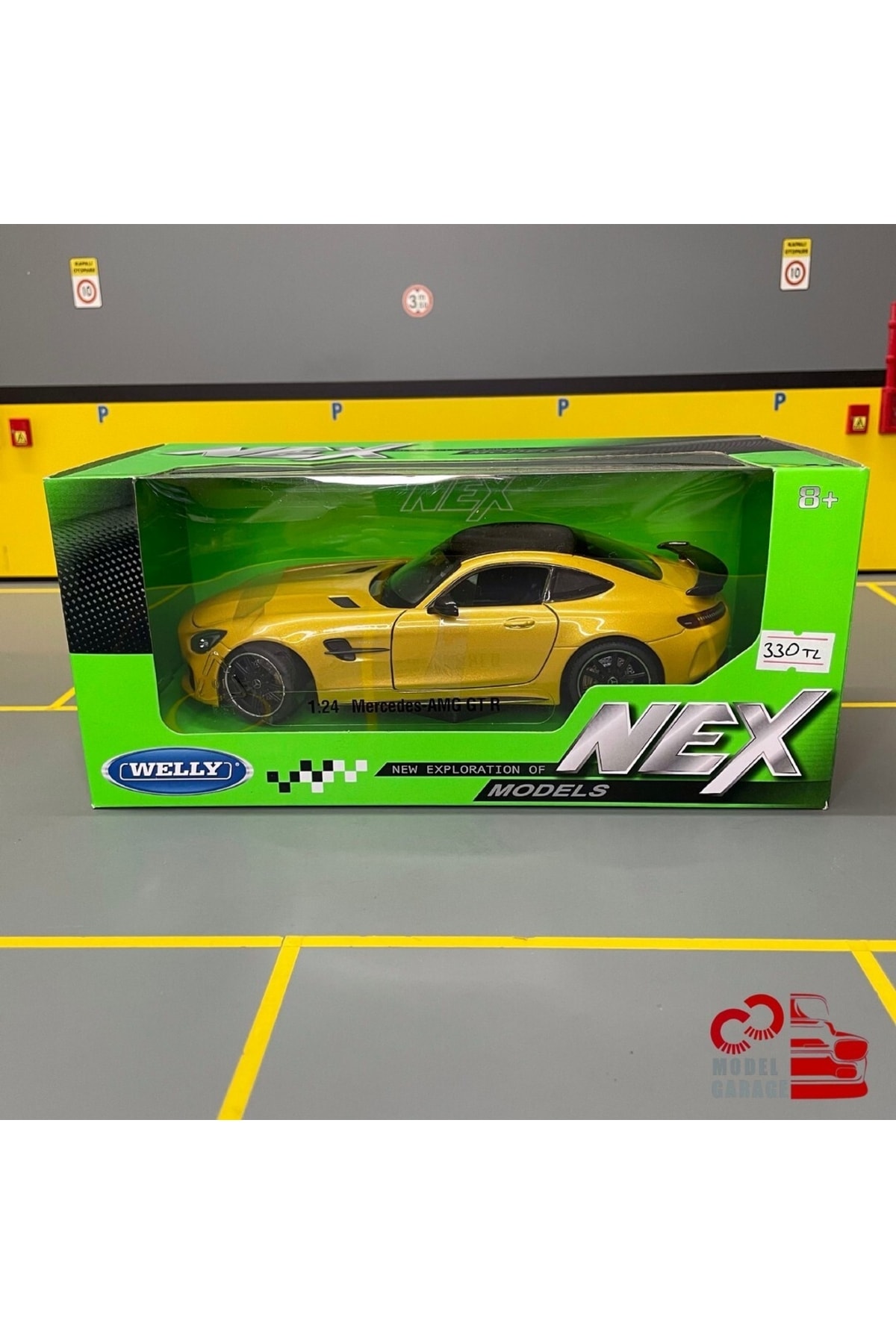 مدل خودرو MERCEDES BENZ AMG GTR 1 24 SCALE C&amp;C MODEL GARAGE DIECAST METAL اورجینال WELLY