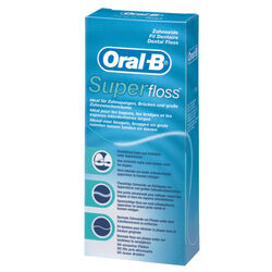 نخ دندان سوپرفلاس اورال-بی Oral-b برای بریج، ارتودنسی، ایمپلنت و فاصله‌های باز دندانی