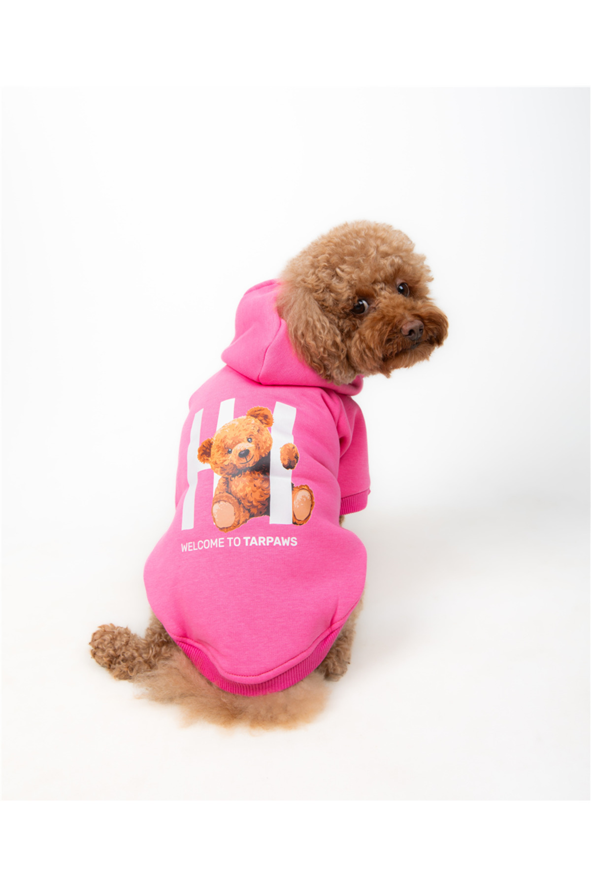 سویشرت کلاه‌دار سگ تارباز تارپاز TARPAWS مدل Hi Pink