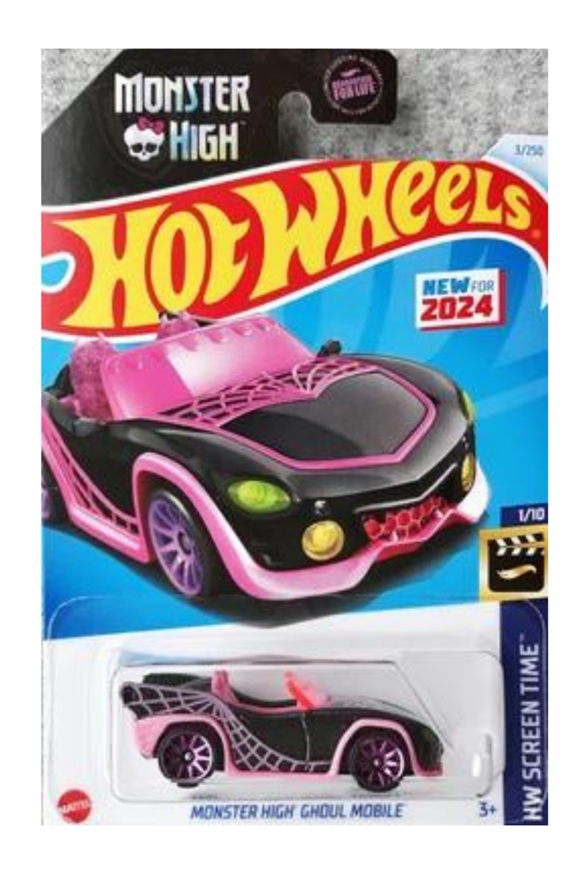 ماشین اسباب بازی HOT WHEELS MONSTER HIGH GHOL MOBILE 2024 HTC80 هات ویلز اورجینال HOT WHEELS