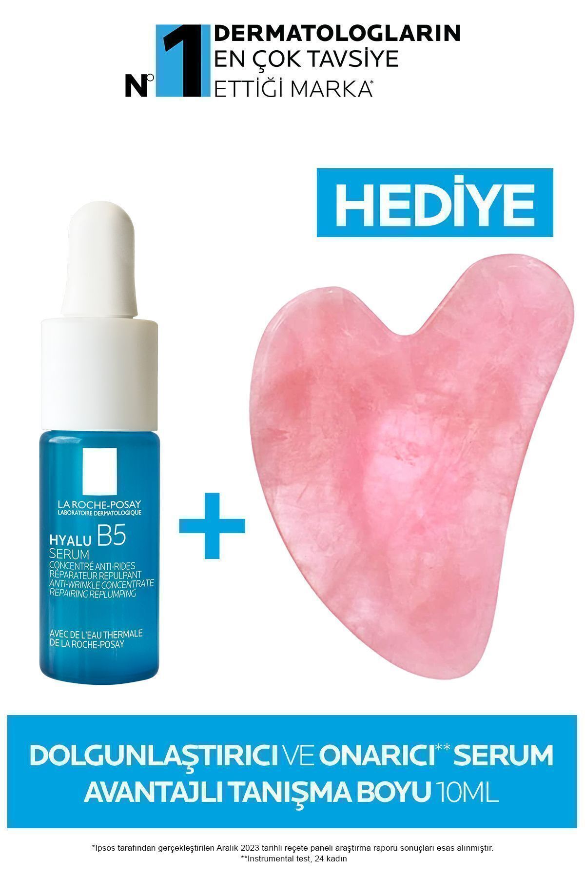 سرم پوست LA ROCHE POSAY HYALU B5 DOLGULATOR 10 میل طول دوستیابی + هدیه سنگ GUA SHA! La Roche Posay