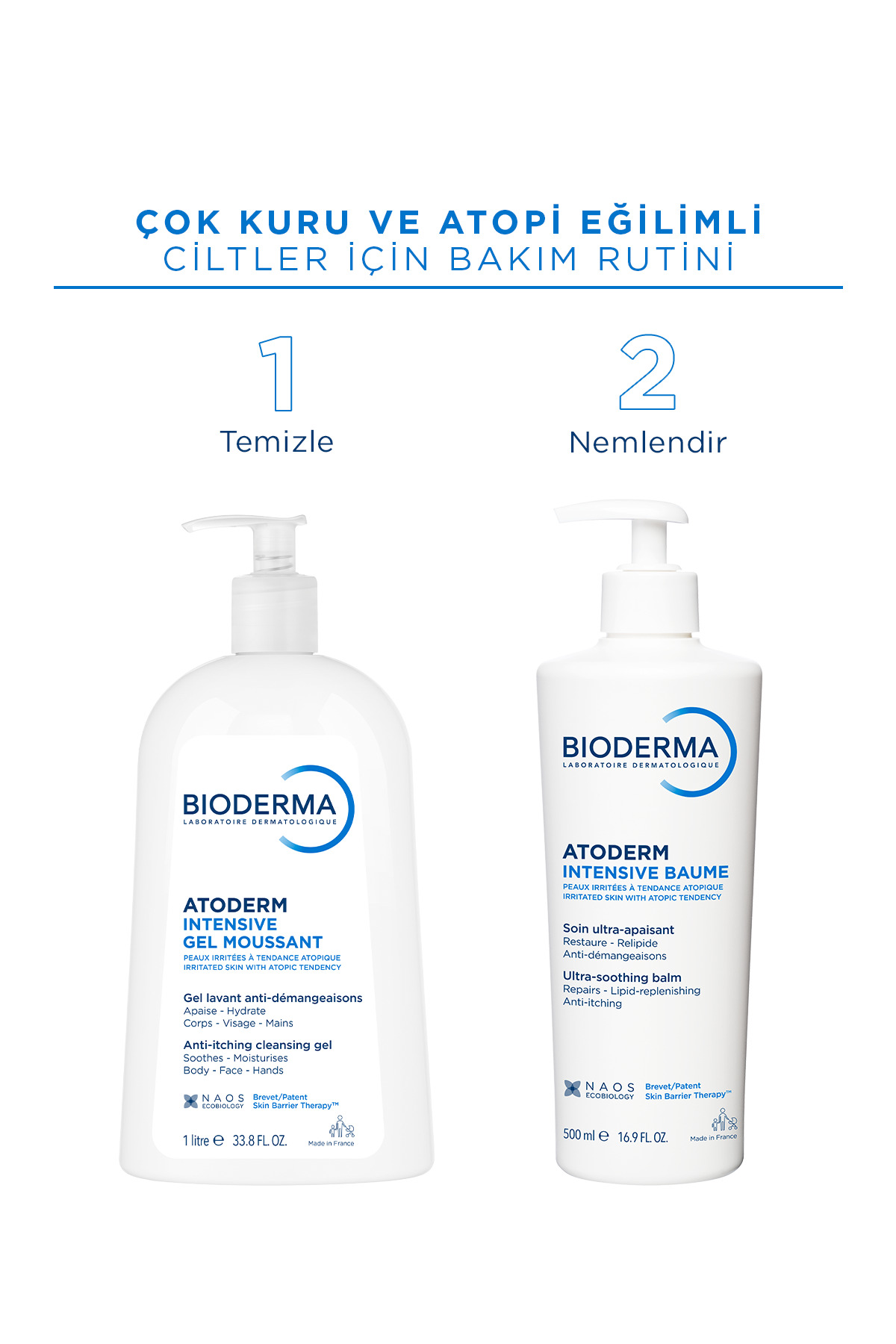 کرم بدن دخترانه و پسرانه بچگانه ATODERM INTENSIN مومیایی کردن بسیار خشک آتایپای پیشرو مرطوب کننده پوست بزرگسال کودک 500 میل Bioderma