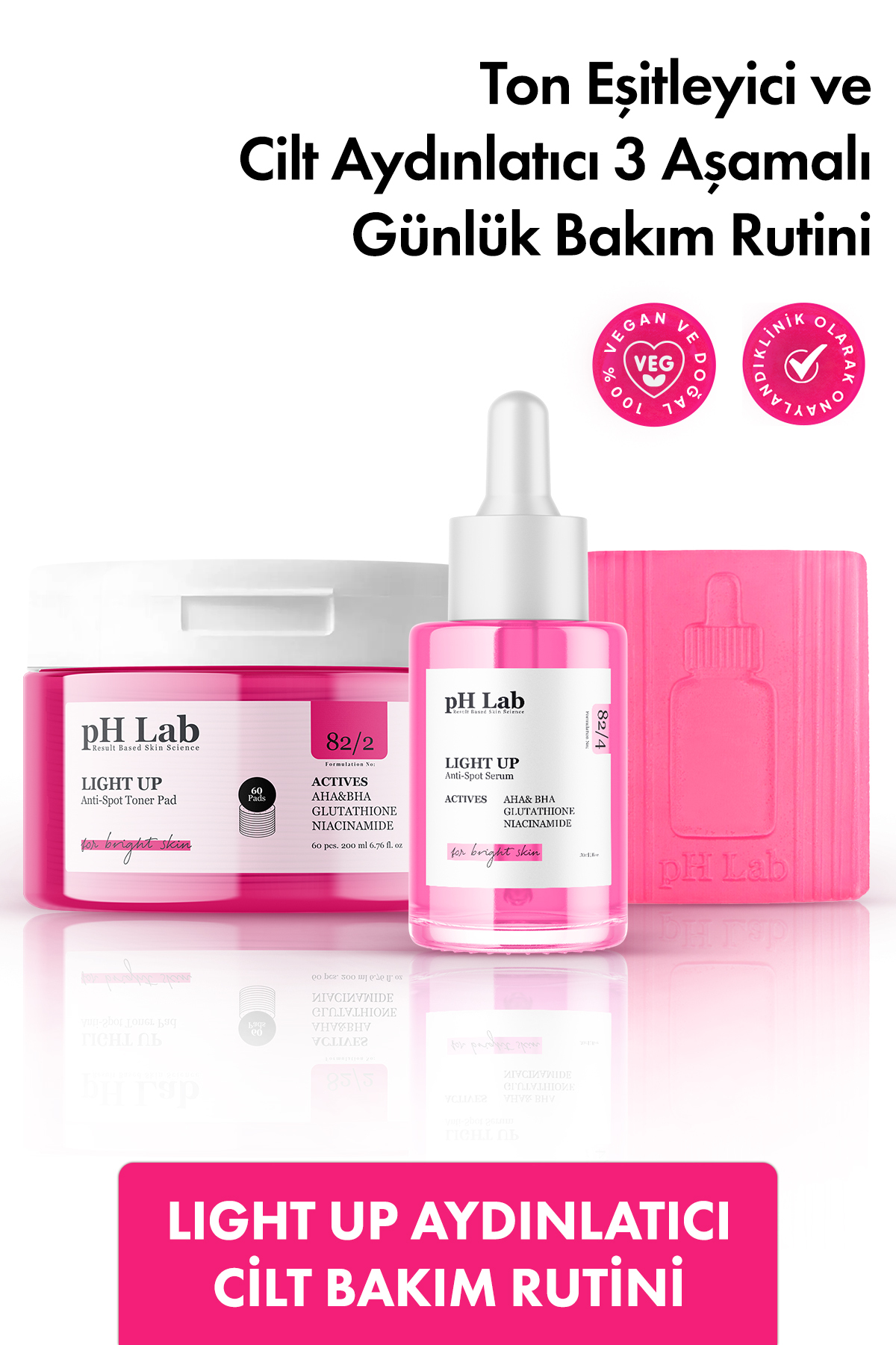 ست مراقبت از پوست Phlab Light Up با ویژگی روشن کنندگی مناسب برای انواع پوست Ph Lab