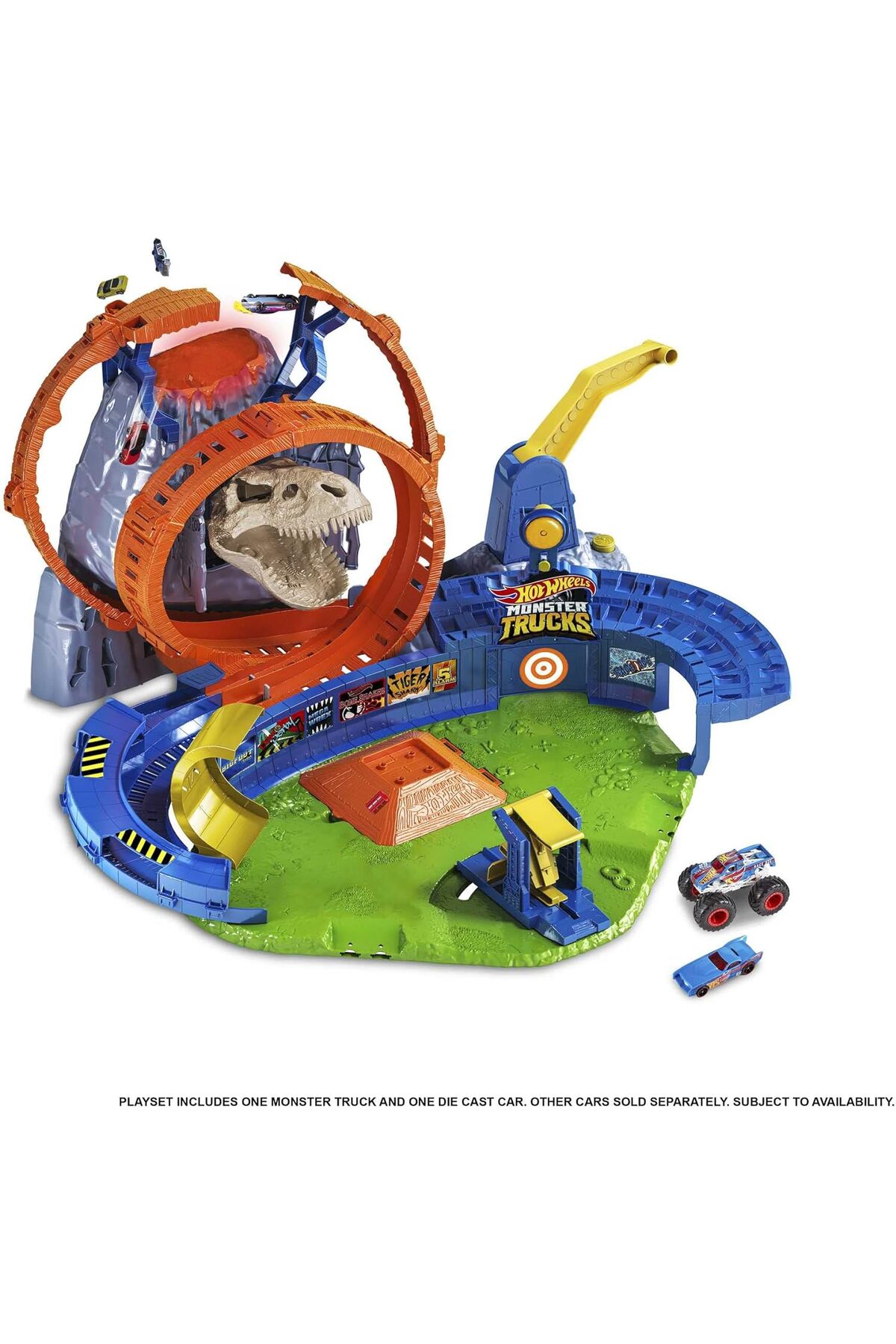 ماشین اسباب بازی مجموعه ماجراجویی میدان آتشفشانی MONSTER TRUCKS GYL14 از ترکیه HOT WHEELS