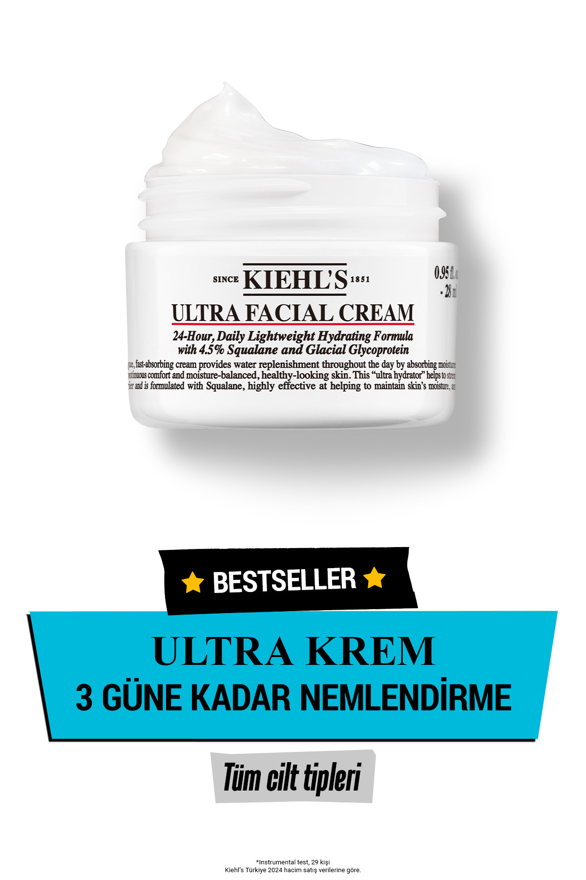 Kiehl's مرطوب کننده روزانه 24 ساعته پوست فوق العاده 28 میلی لیتر