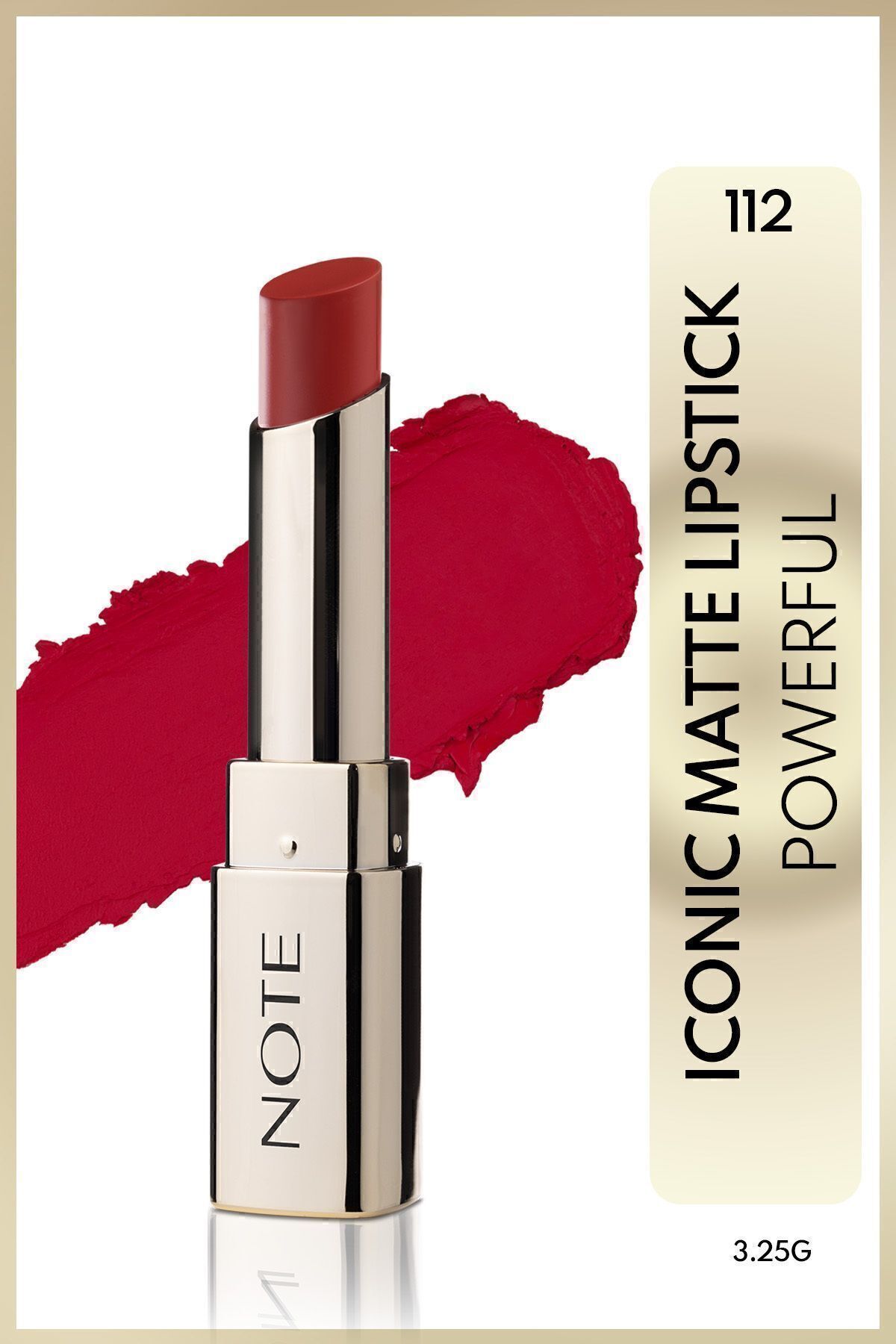 رژ لب مات با ماندگاری بالا مدل Iconic Matte شماره 112 رنگ قرمز نوت کازمتیکس Note Cosmetics