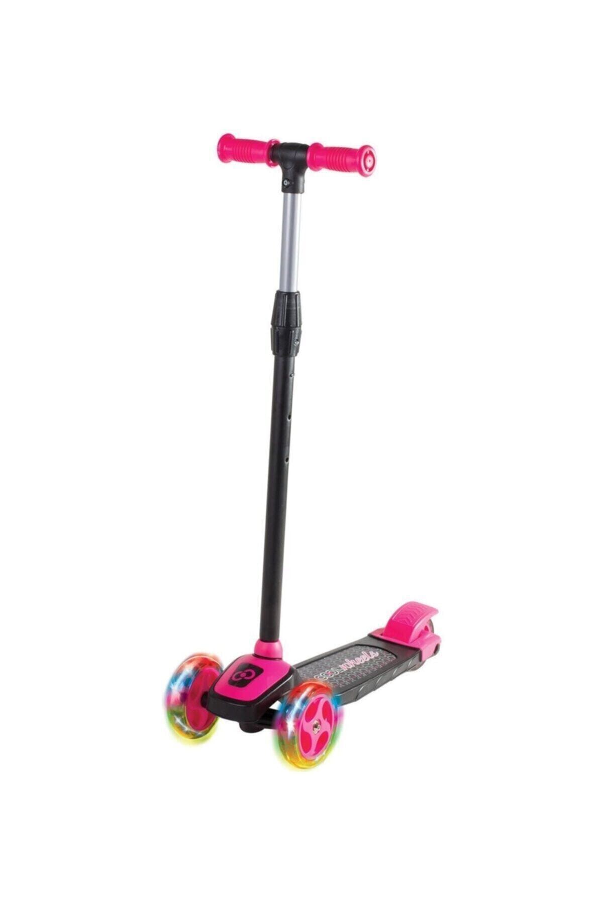 اسکوتر کودکان چرخشی 3 چرخ LED روشن فلزی قابل تنظیم ارتفاع با ترمز از ترکیه Cool Wheels