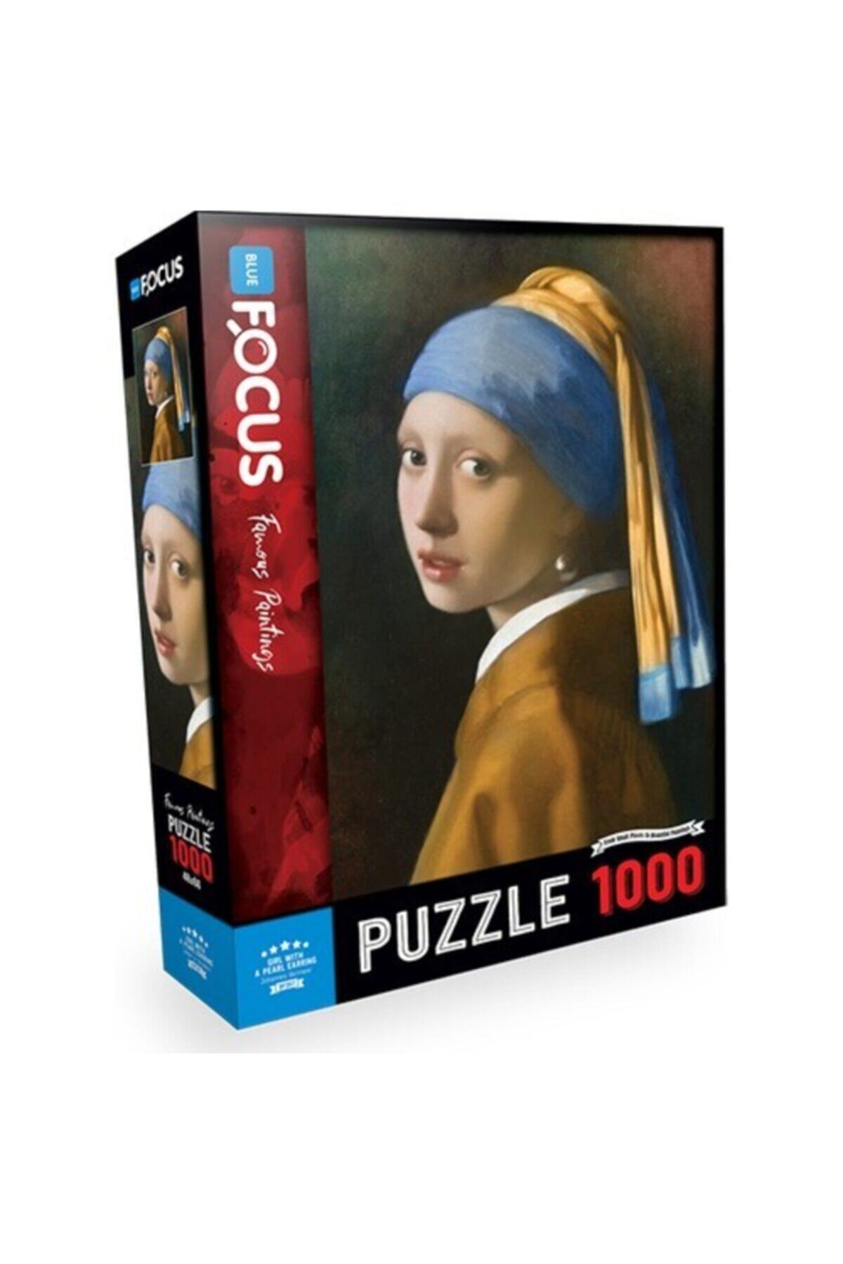 پازل 1000 قطعه دختر با گوشواره مروارید اورجینال Blue Focus