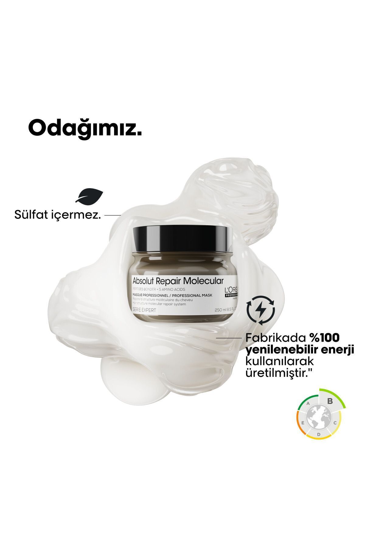 ماسک مو مردانه و زنانه ترمیم فشرده مولکولی ABSOLUT برای همه موهای استات شده 250 میل L'oreal Professionnel