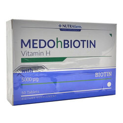 قرص بیوتین مدوبیوتین درموسکین Dermoskin Medohbiotin، ۵ میلی‌گرم، ۶۰ عدد