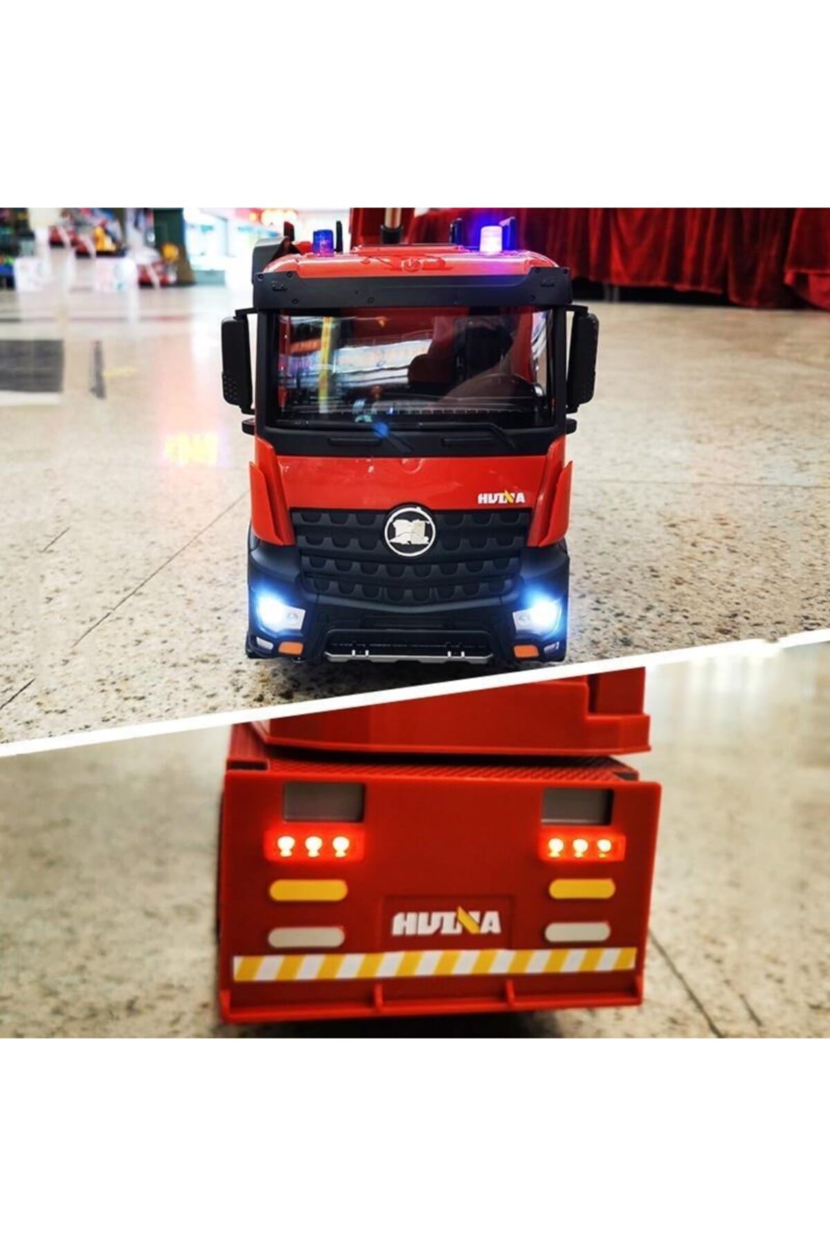 مدل خودرو 1 14 62CM RC ریموت کنترل آتش نشانی ماشین 22 کانال اسپری آب 1562 اورجینال Huina