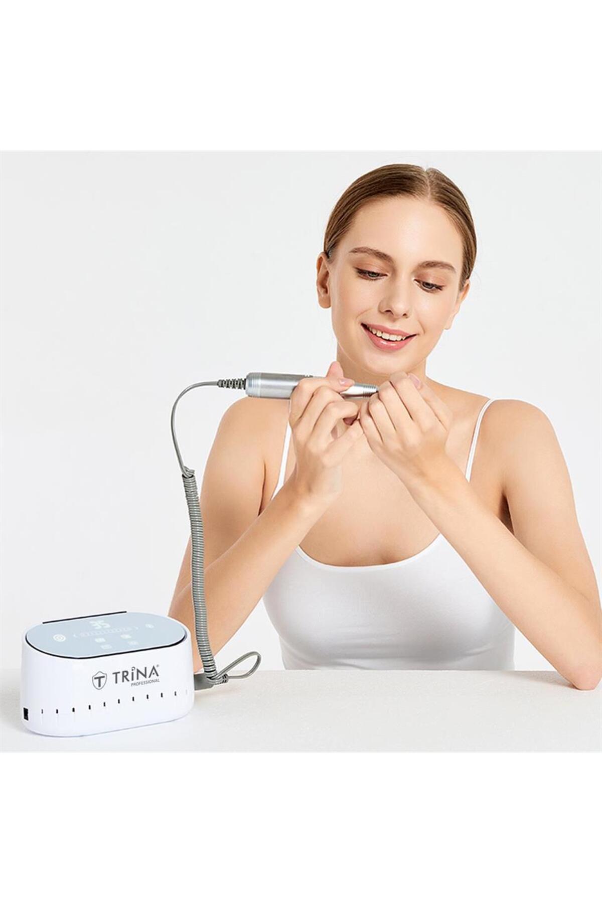 ست مانیکور و پدیکور ماشین فایل حرفه ای ناخن 03 اورجینال Trina