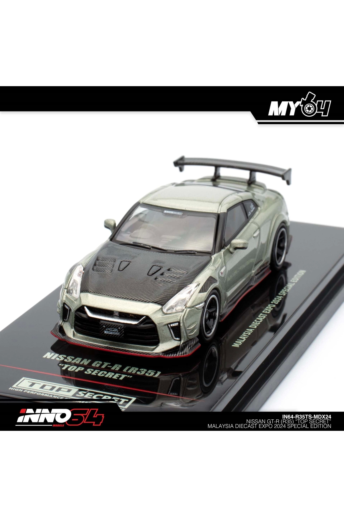 مدل خودرو INNO 1 64 NISSAN SKYLINE GT R R35 فوق سری MALAYSIA DIECAST EXPO 2024 اورجینال Inno 64 Models