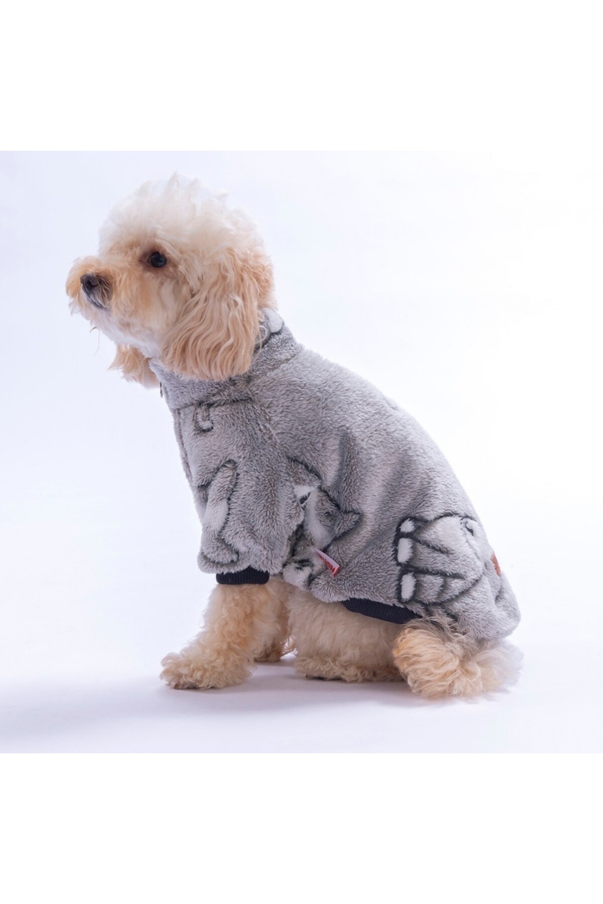 کاپشن سگ و گربه پاوستار Pawstar سری Snow Pups، طرح سگ، طوسی
