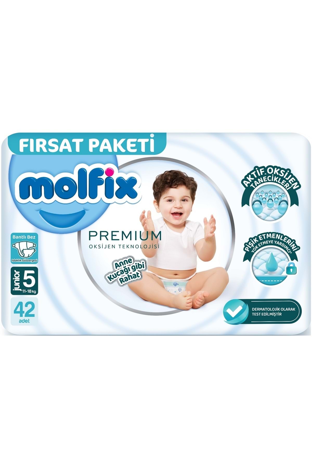پوشک بچه بسته فرصت برتر 42 عدد جونیور 11 18 کیلوگرم اورجینال Molfix