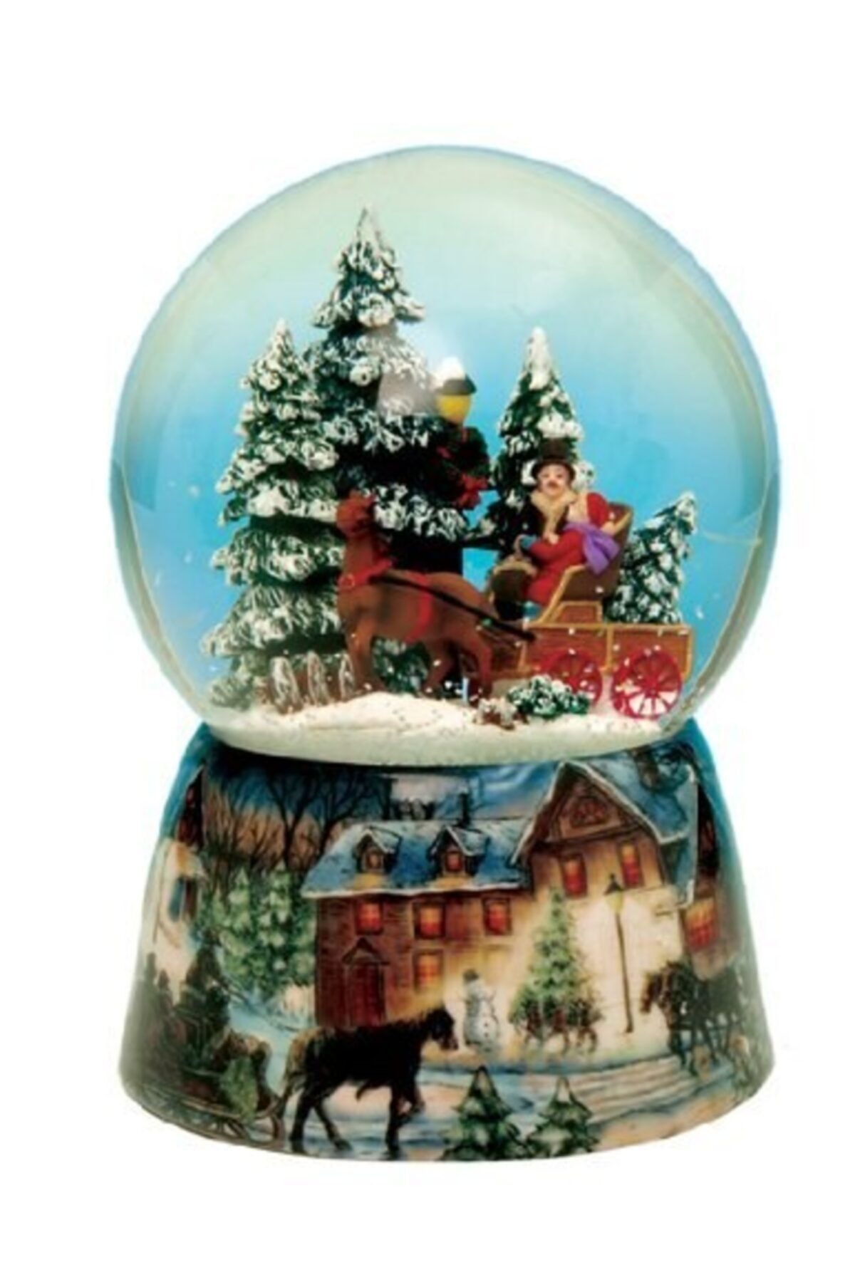 گوی برفی موزیکال TRINKET SNOW GLOBE 48082 CARRIAGE از ترکیه Kakosan