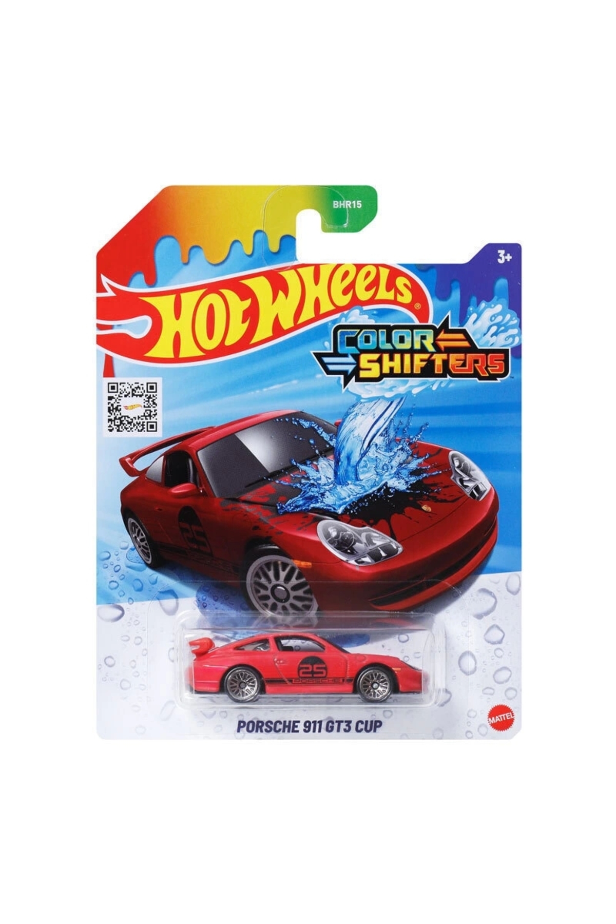 ماشین اسباب بازی شیفت های رنگی PORSCHE 911 GTE CUP JCM36 هات ویلز اورجینال HOT WHEELS