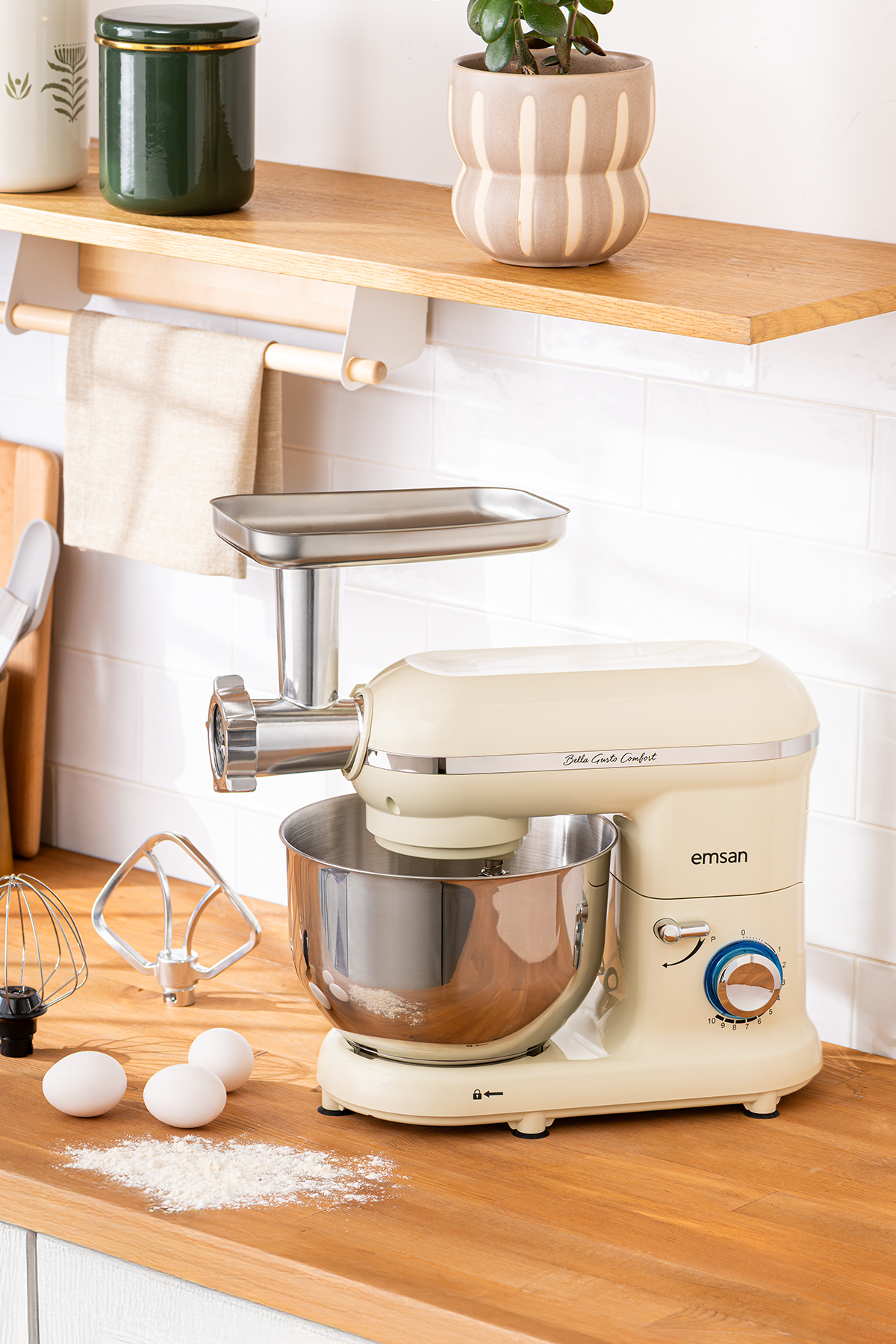 میکسر و ست کرم پایه کامفورت BELLA GUSTO 1300W 5.5L اورجینال Emsan