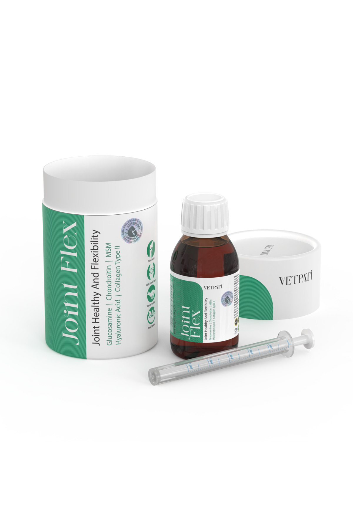 مکمل مفاصل گربه و سگ وت‌پاتی Vetpati Joint Flex با گلوکزامین، کندرویتین، MSM و کلاژن