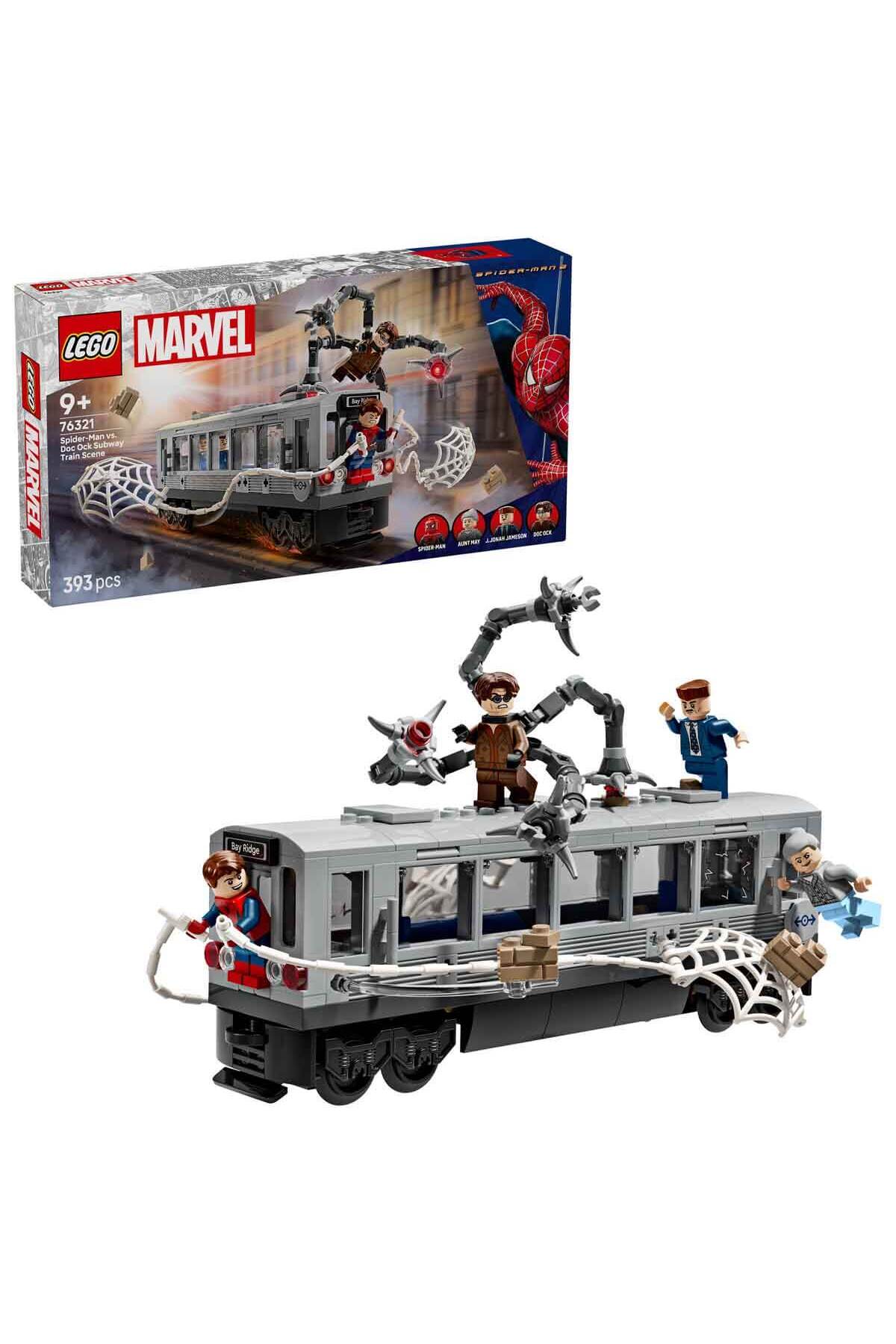 لگو و اسباب بازی های ساخت محور ǀ MARVEL SPIDER MAN AND DOCTOR OKTOPUS SUBWAY SCENE 76321 برای کودکان ۹ سال بالاتر اورجینال LEGO