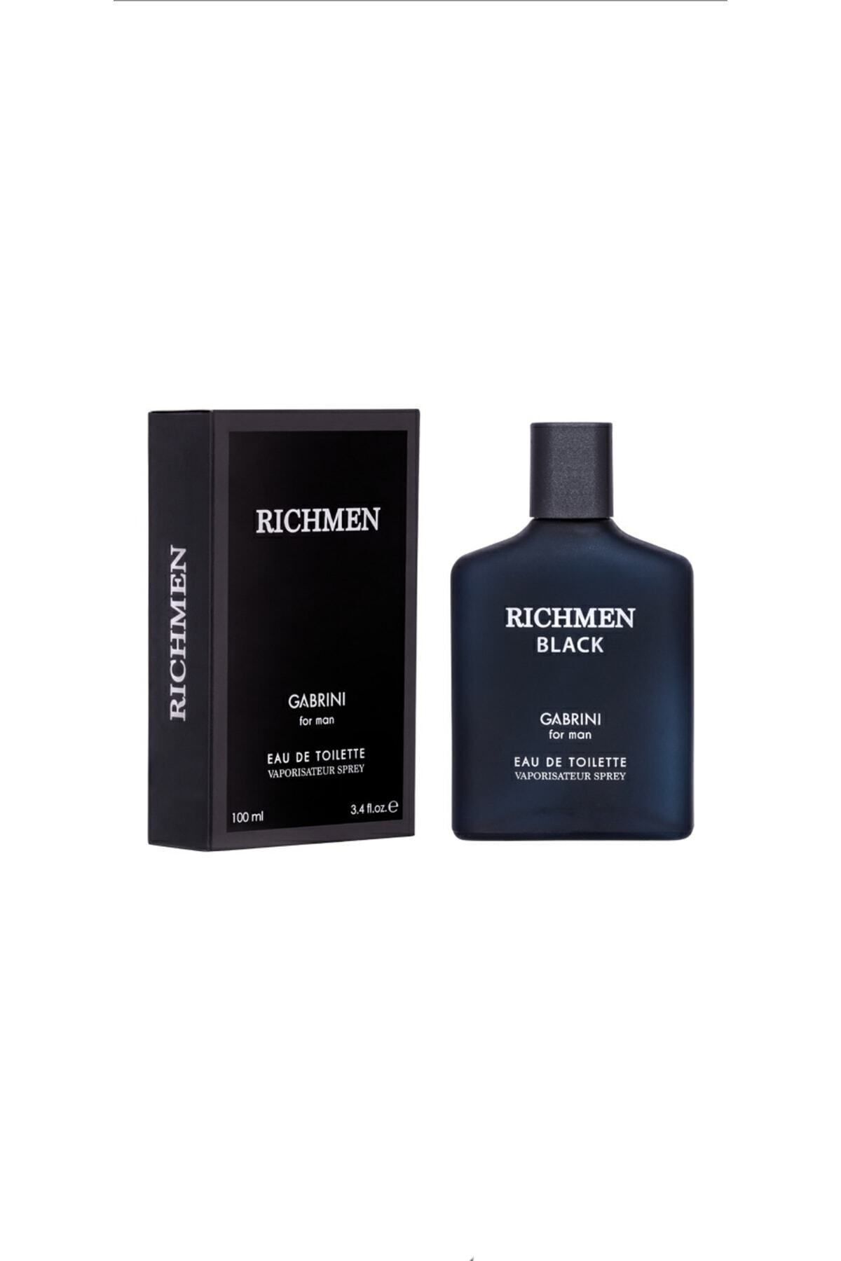 عطر مردانه RICHMEN مشکی ادوتویلت 100 میل VAPORISATEUR SPRAY Gabrini
